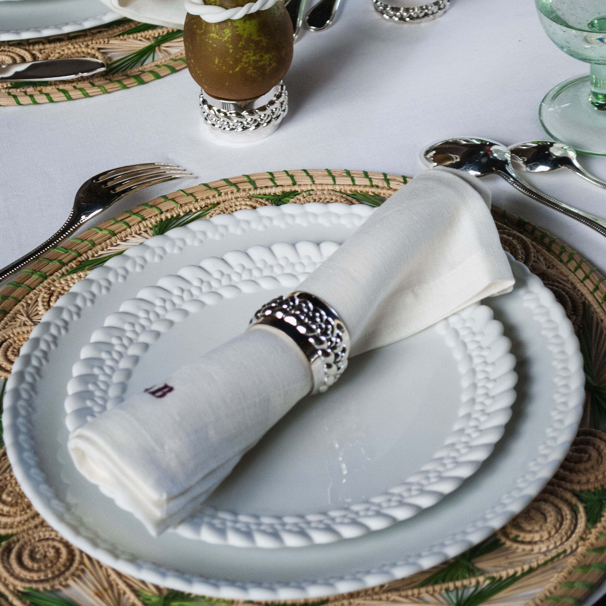Christofle Babylone Porcelain Dinner Plate — additional view