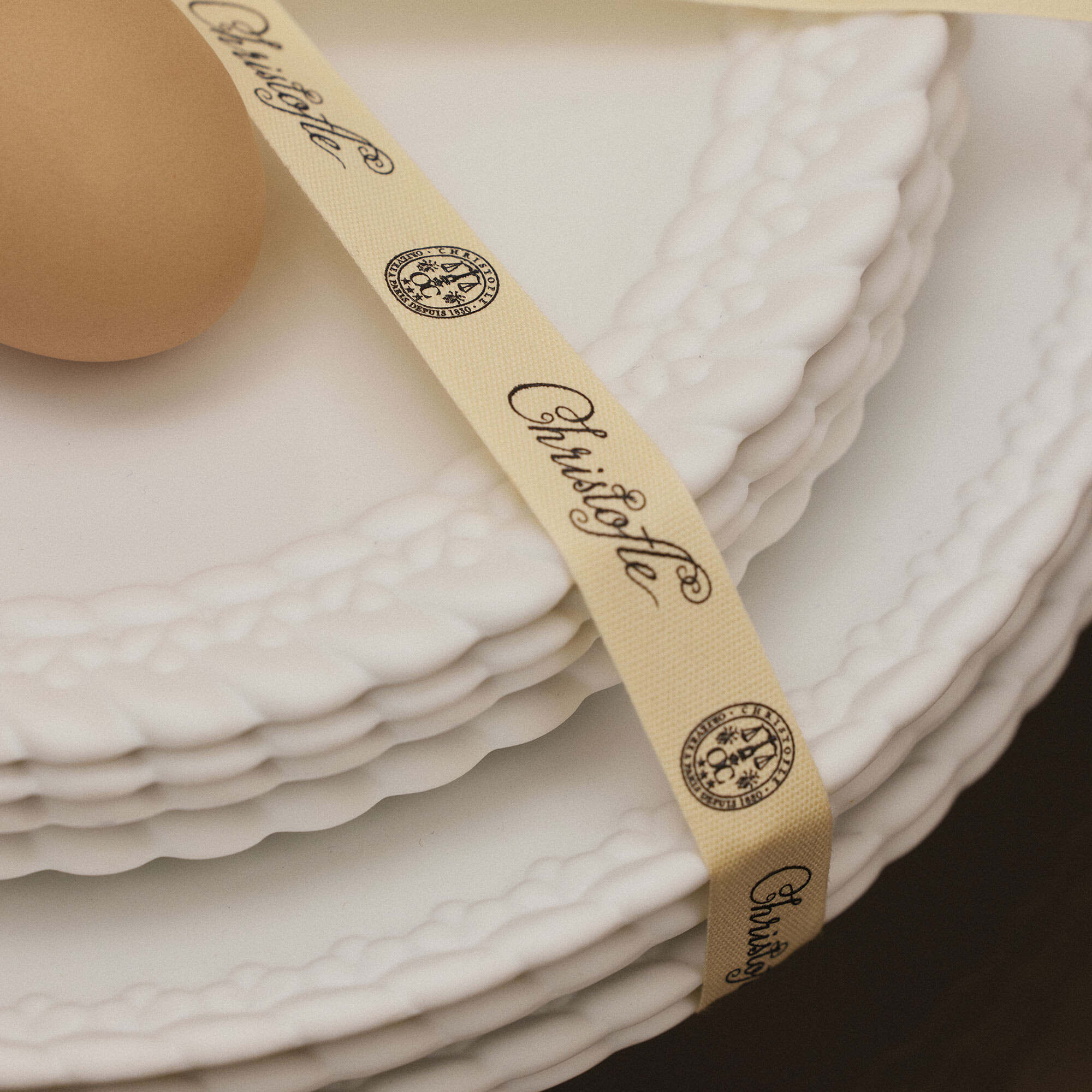 Christofle Babylone Porcelain Dinner Plate — additional view