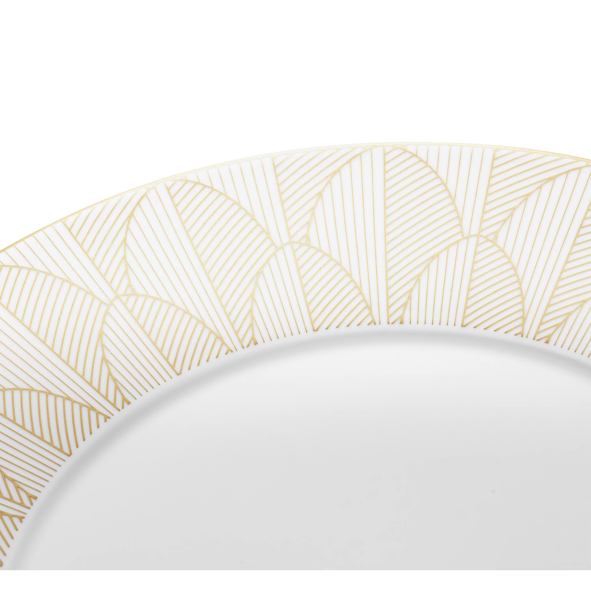 Christofle Malmaison Dinner Porcelain Plate Gold Finish — additional view