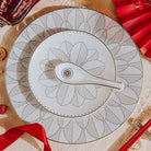 Christofle Malmaison Porcelain Dinner Plate Platinum Finish — additional view