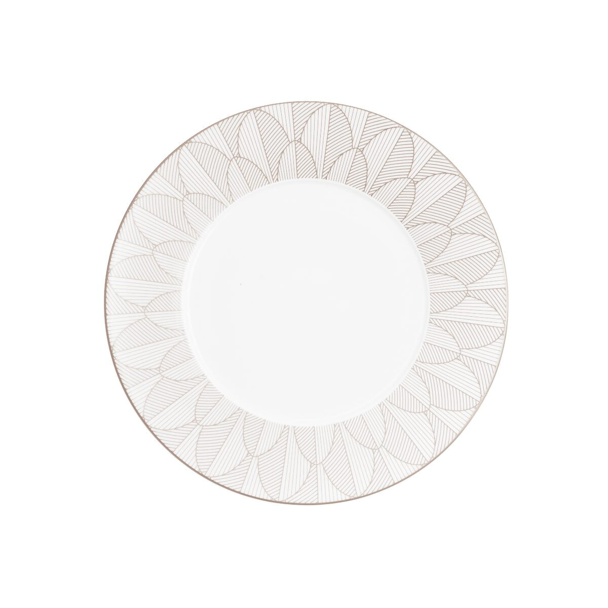 Christofle Malmaison Porcelain Dinner Plate Platinum Finish — additional view