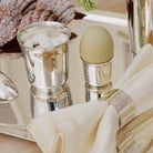 Christofle Nathalie Silver-Plated Egg Cup in silver-plate on a white background