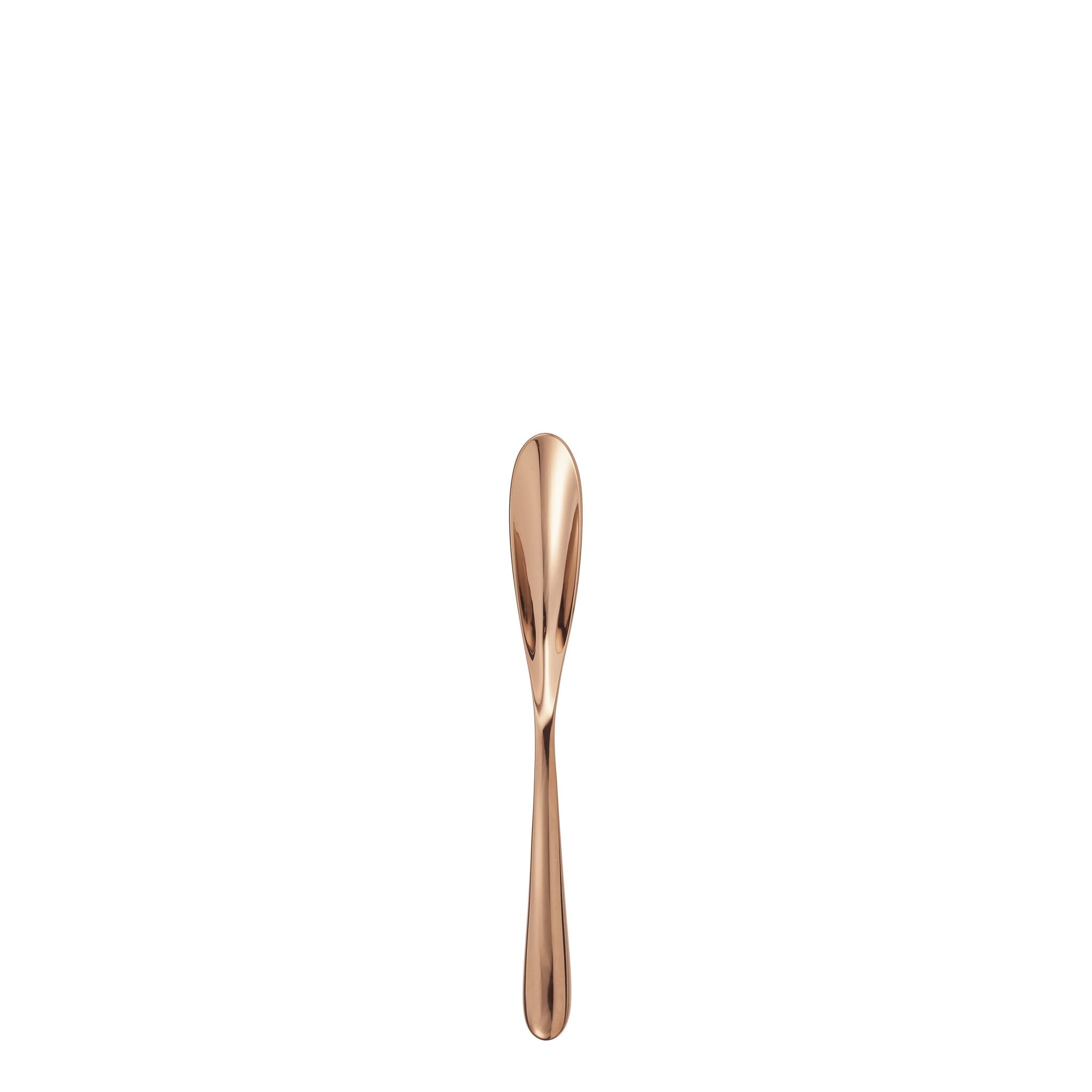 Christofle L'Ame de Christofle Copper Stainless Steel Espresso Spoon in stainless steel on a white background