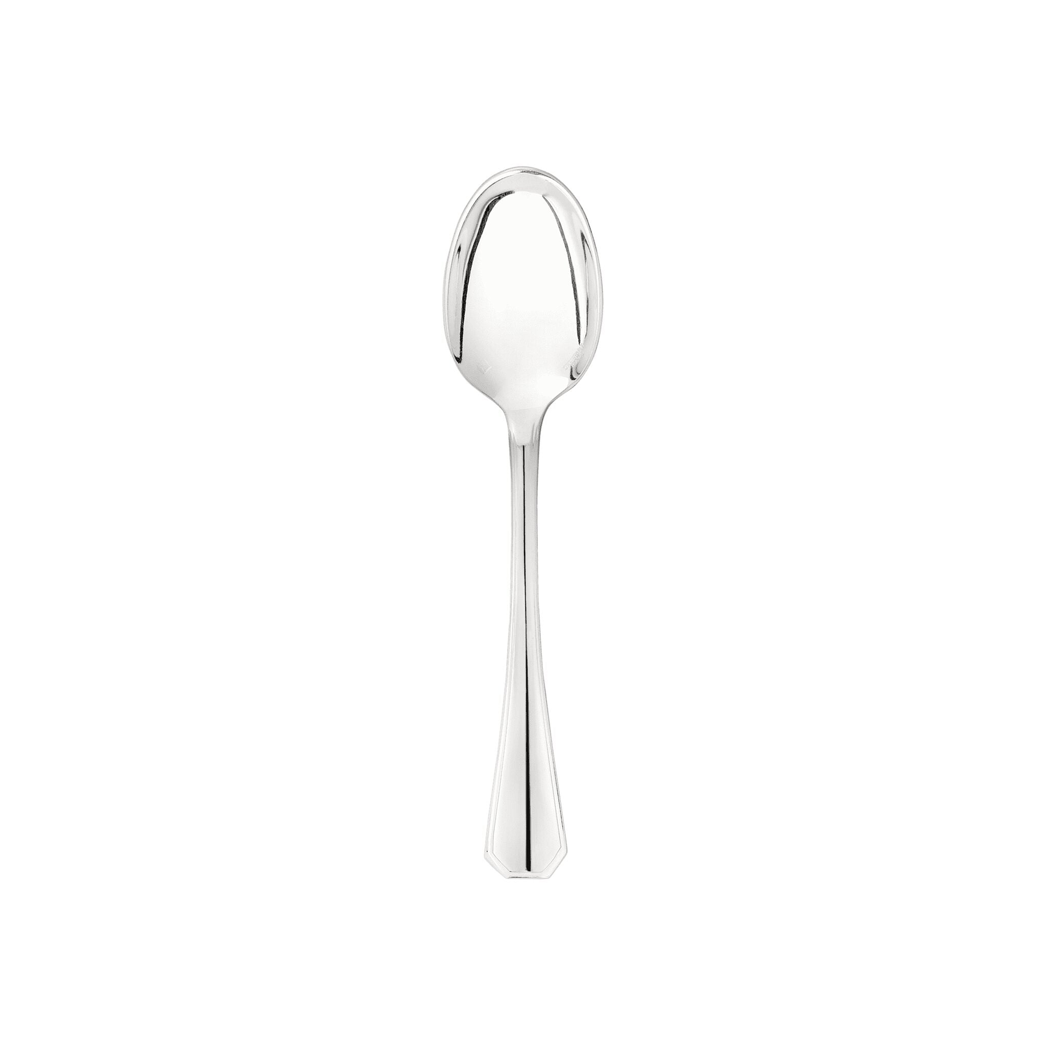 Christofle America Silver-Plated Espresso Spoon in silver-plate on a white background