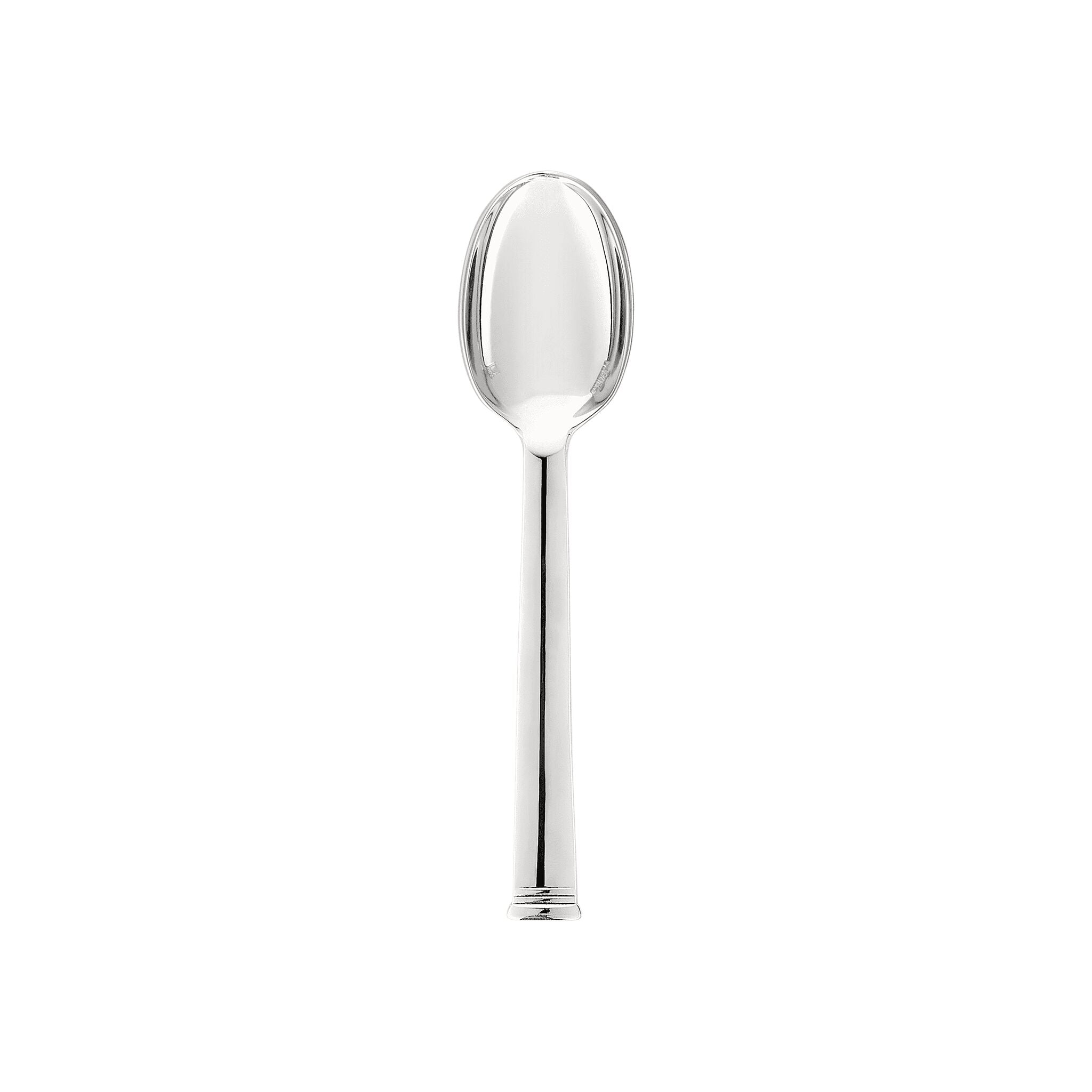 Christofle Commodore Silver-Plated Espresso Spoon in silver-plate on a white background