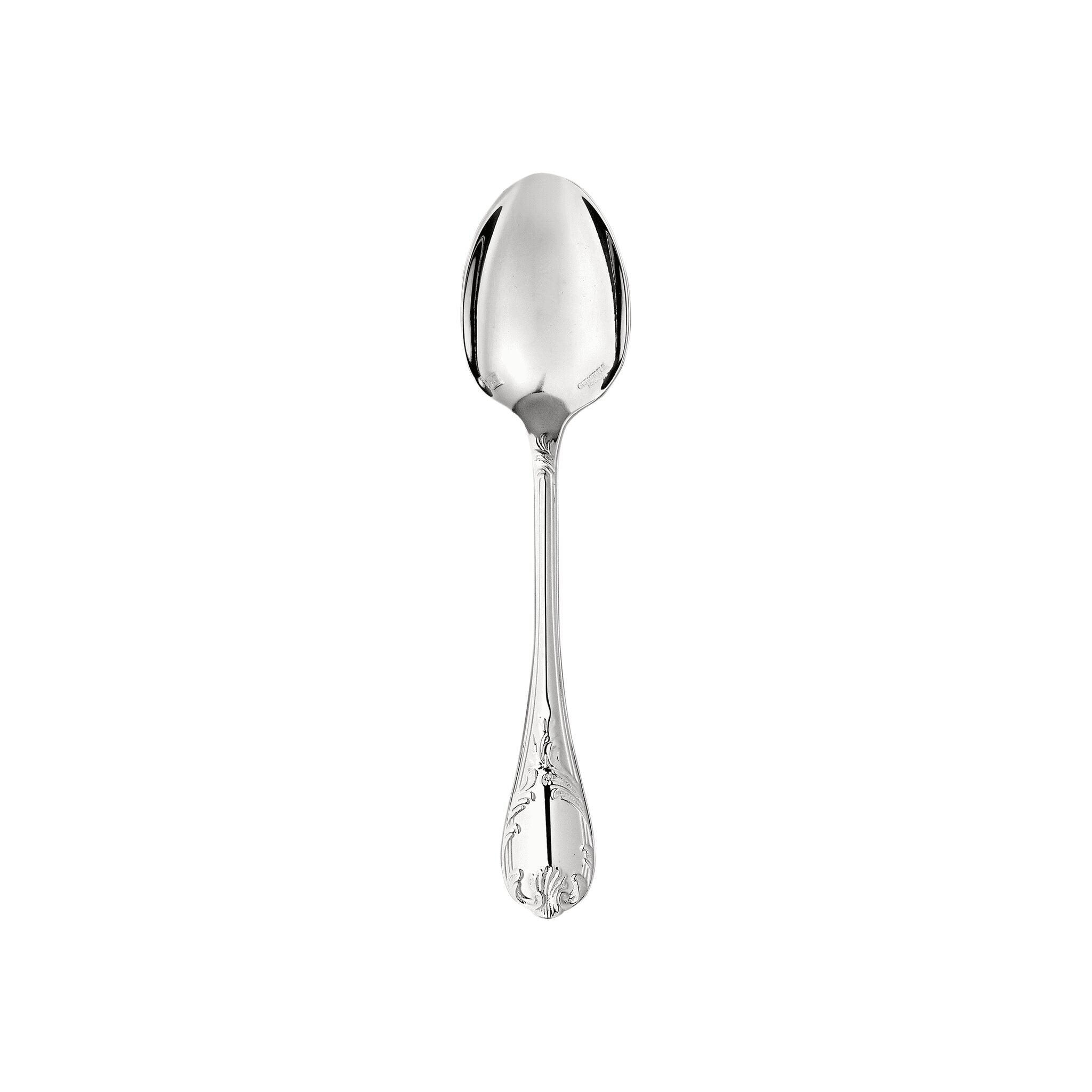Christofle Marly Silver-Plated Espresso Spoon in silver-plate on a white background