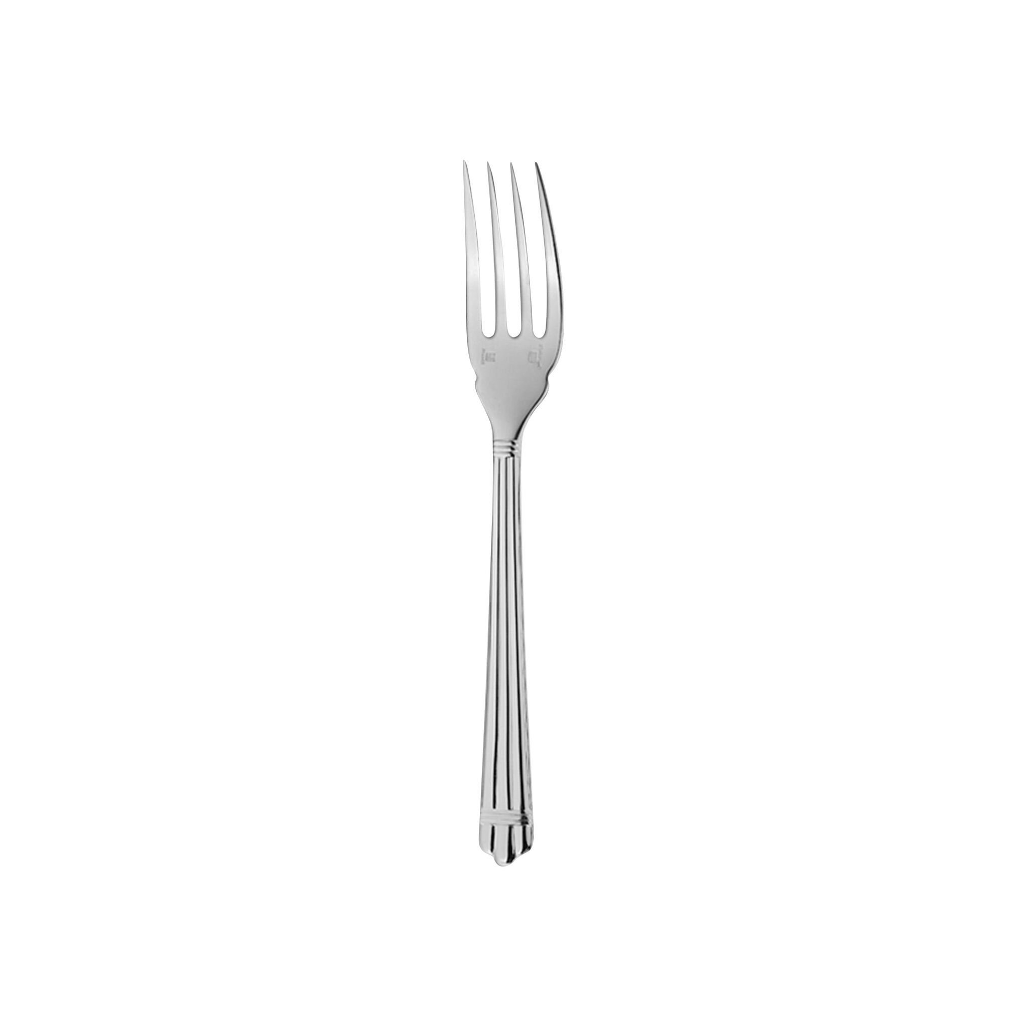 Christofle Aria Sterling Silver Fish Fork in sterling silver on a white background