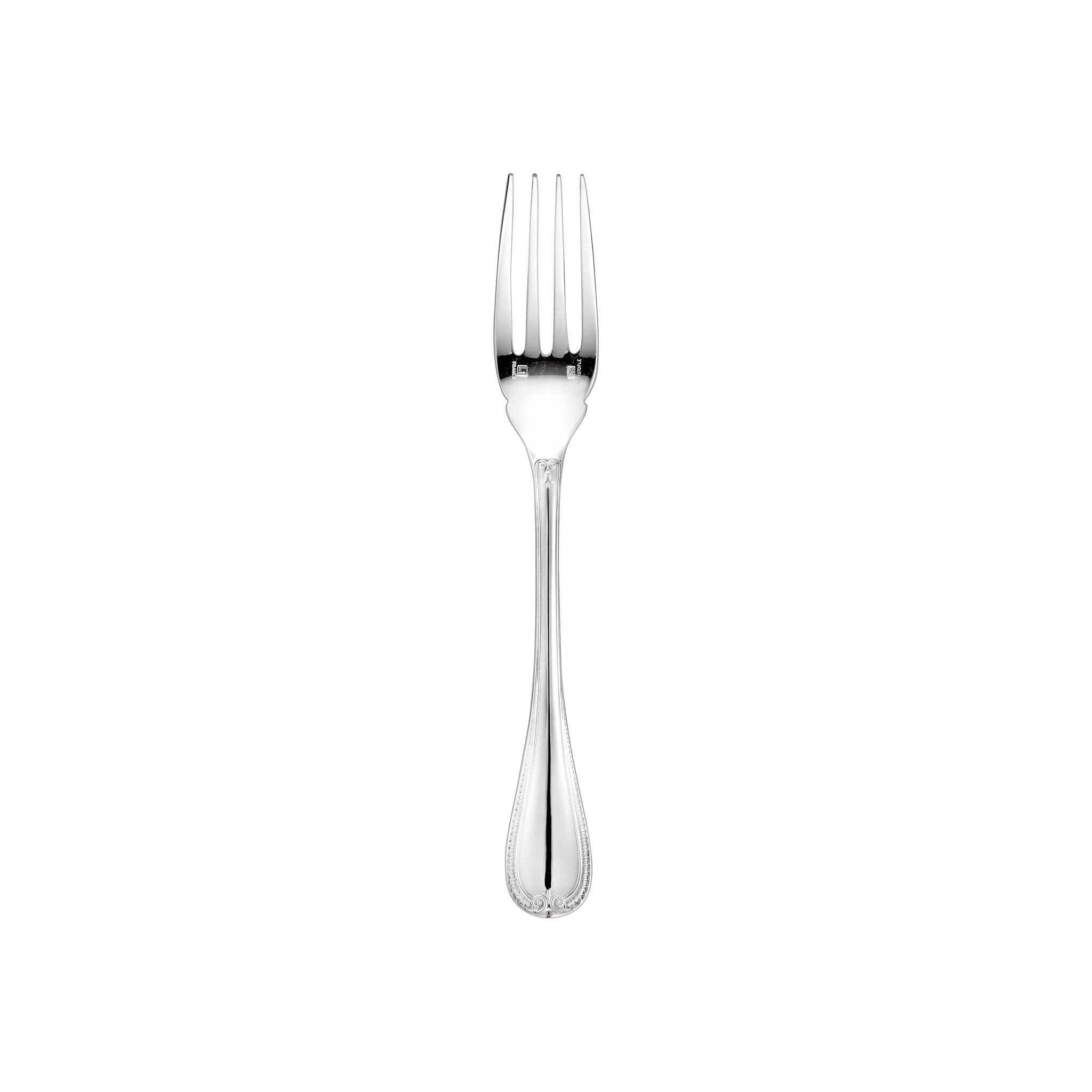 Christofle Malmaison Silver-Plated Fish Fork in silver-plate on a white background
