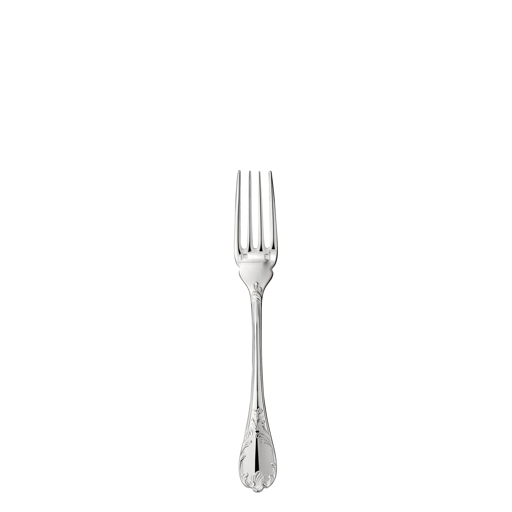Christofle Marly Silver-Plated Fish Fork in silver-plate on a white background