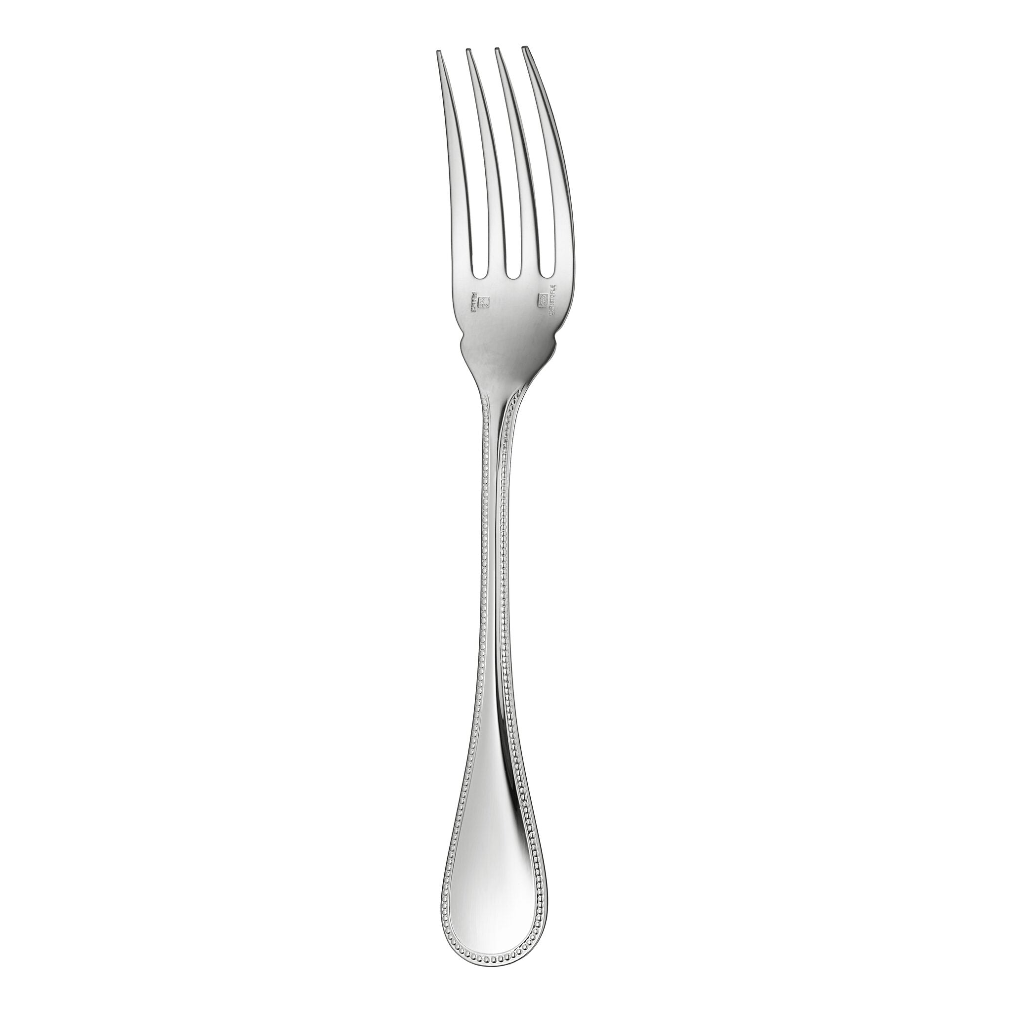 Christofle Perles Silver-Plated Fish Fork in silver-plate on a white background