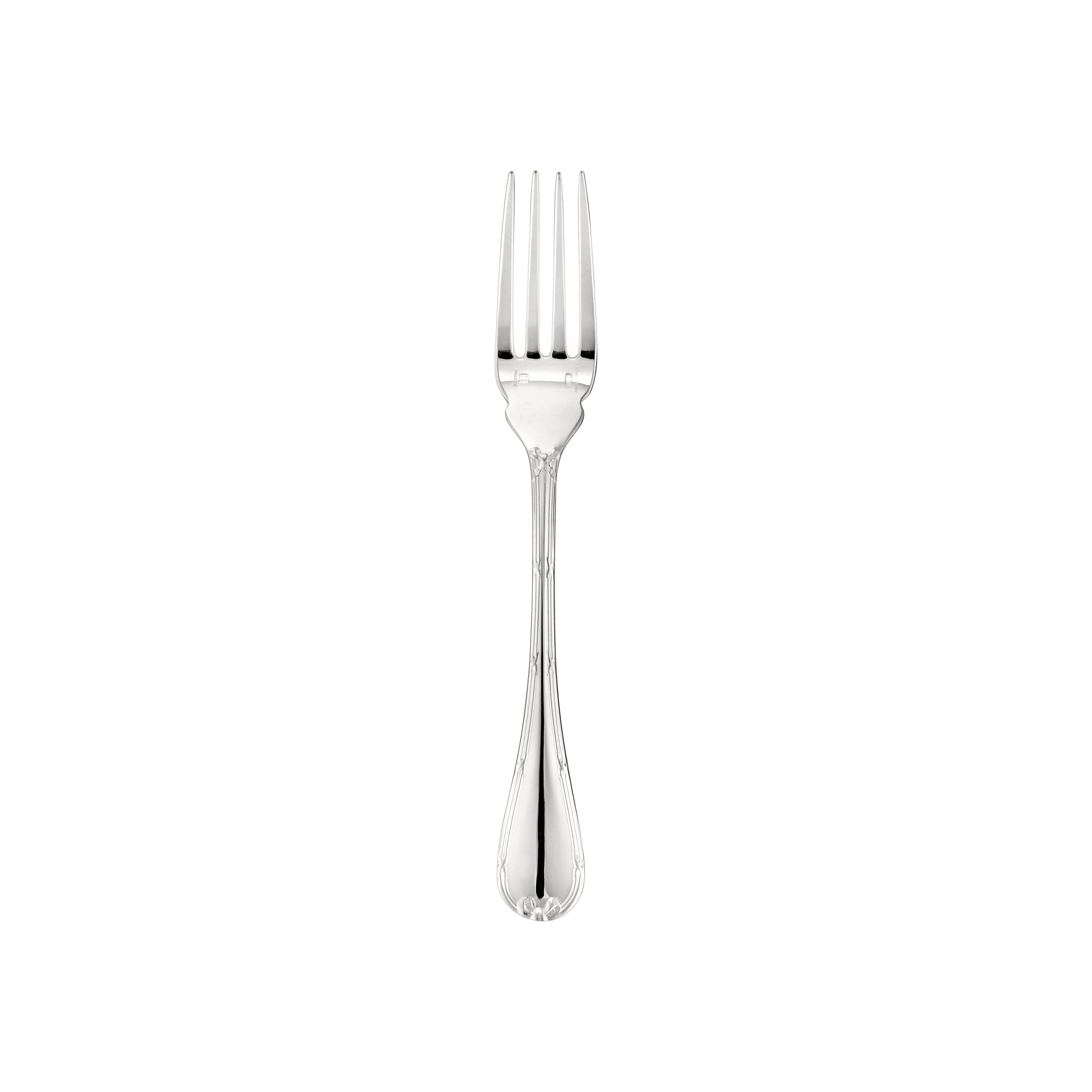 Christofle Rubans Silver-Plated Fish Fork in silver-plate on a white background