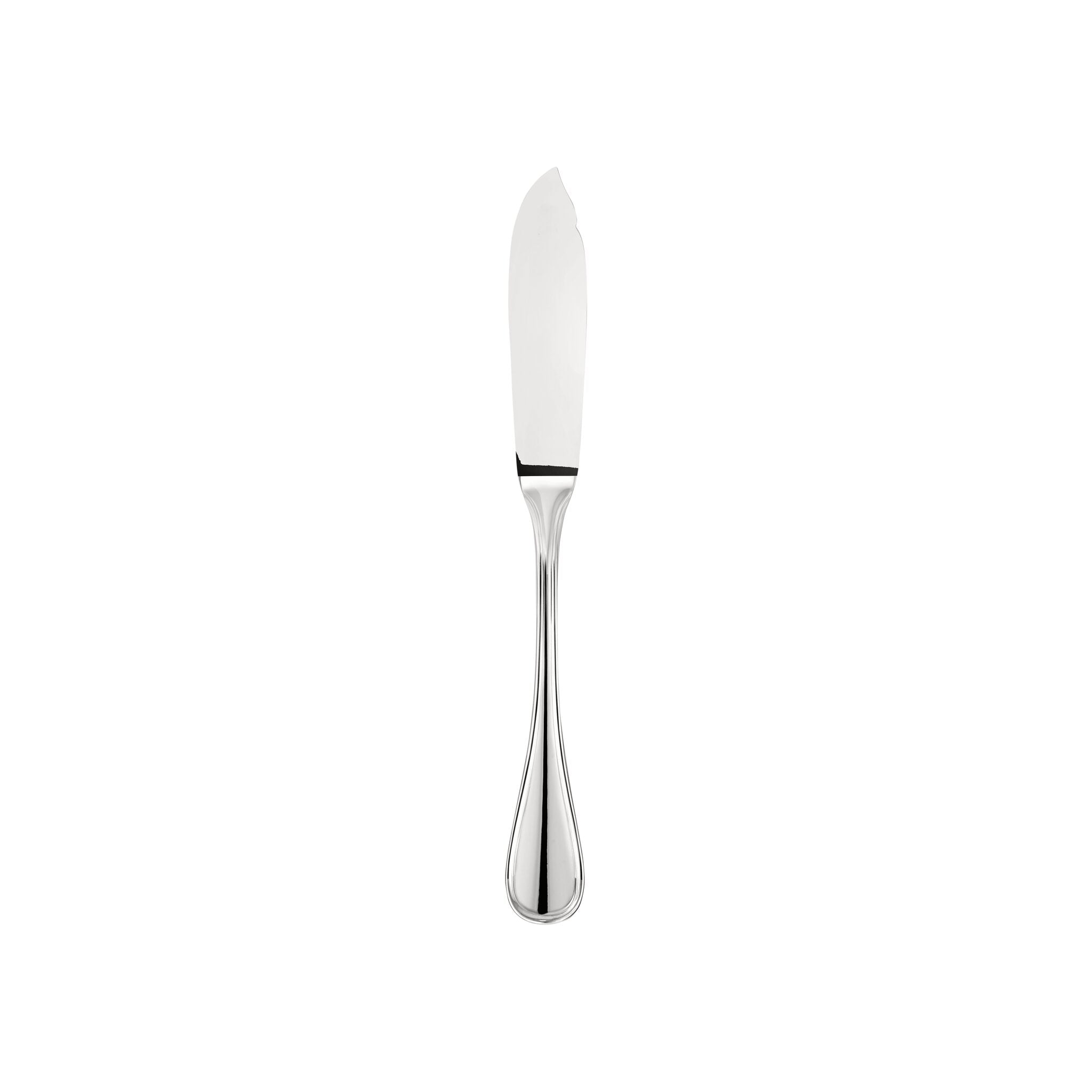 Christofle Albi Stainless Steel Fish Knife in stainless steel on a white background