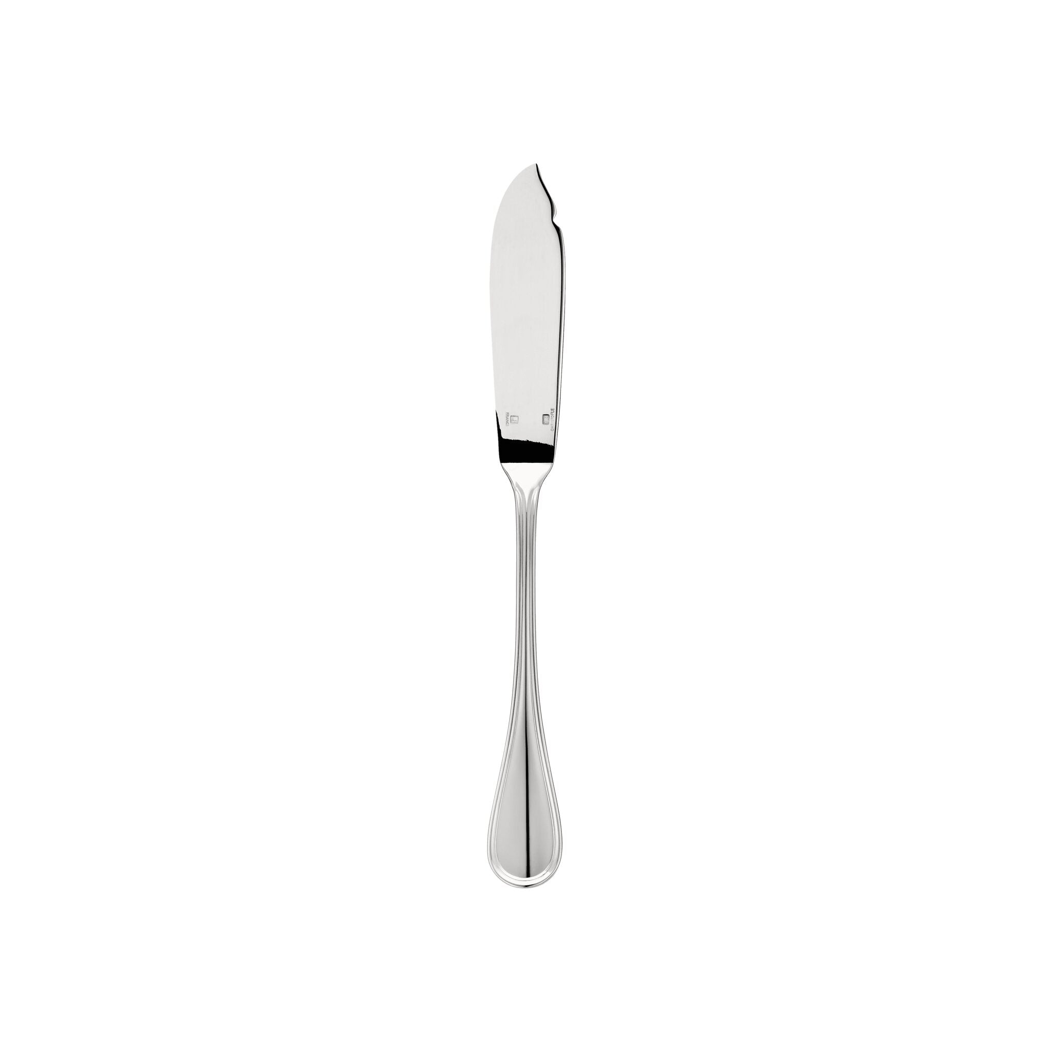 Christofle Albi Silver-Plated Fish Knife in silver-plate on a white background