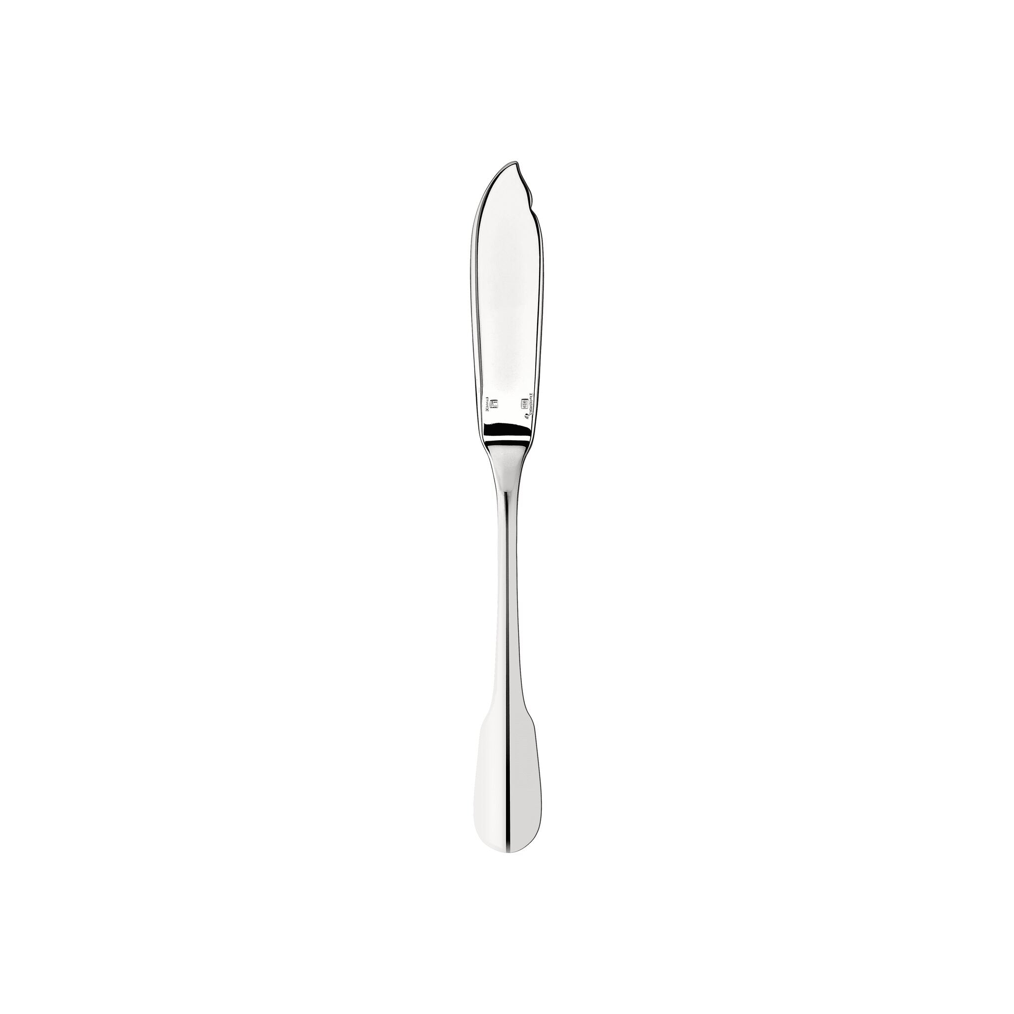 Christofle Cluny Silver-Plated Fish Knife in silver-plate on a white background