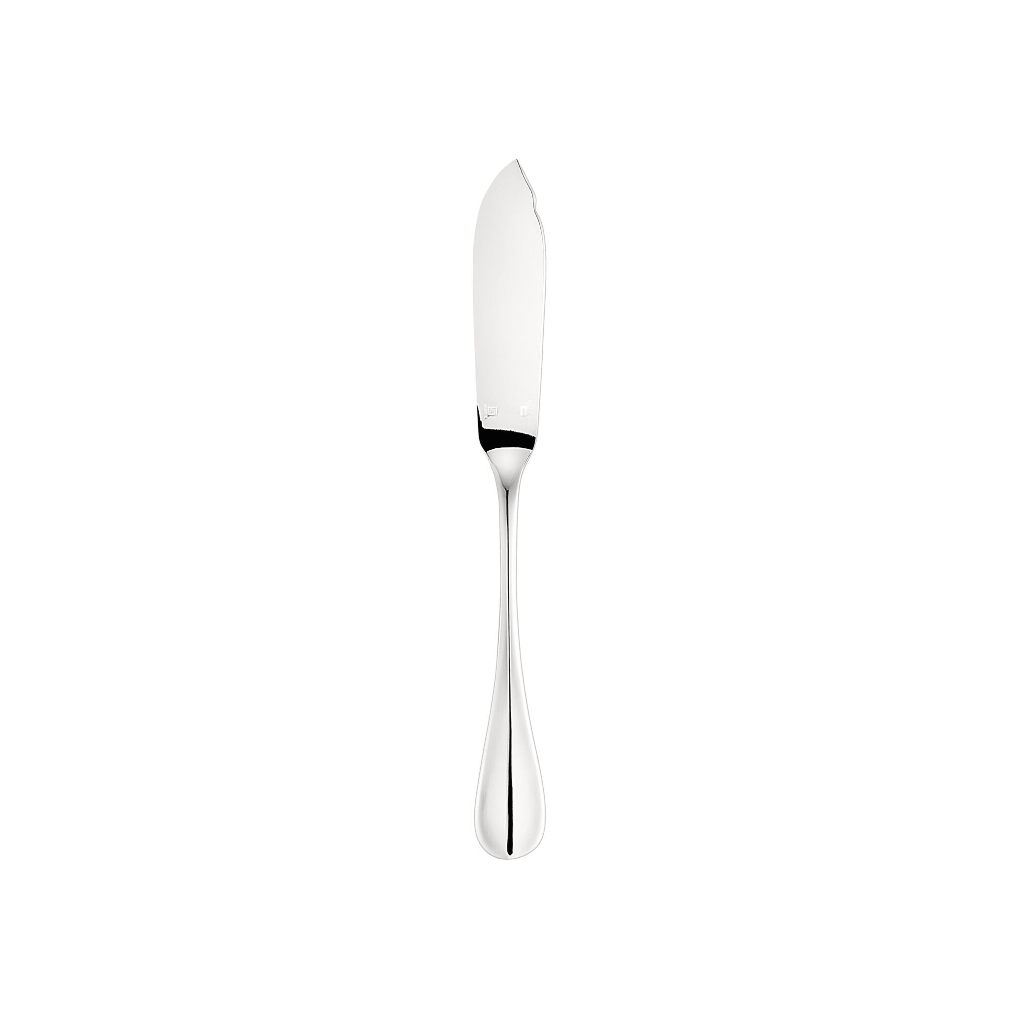 Christofle Fidelio Silver-Plated Fish Knife in silver-plate on a white background