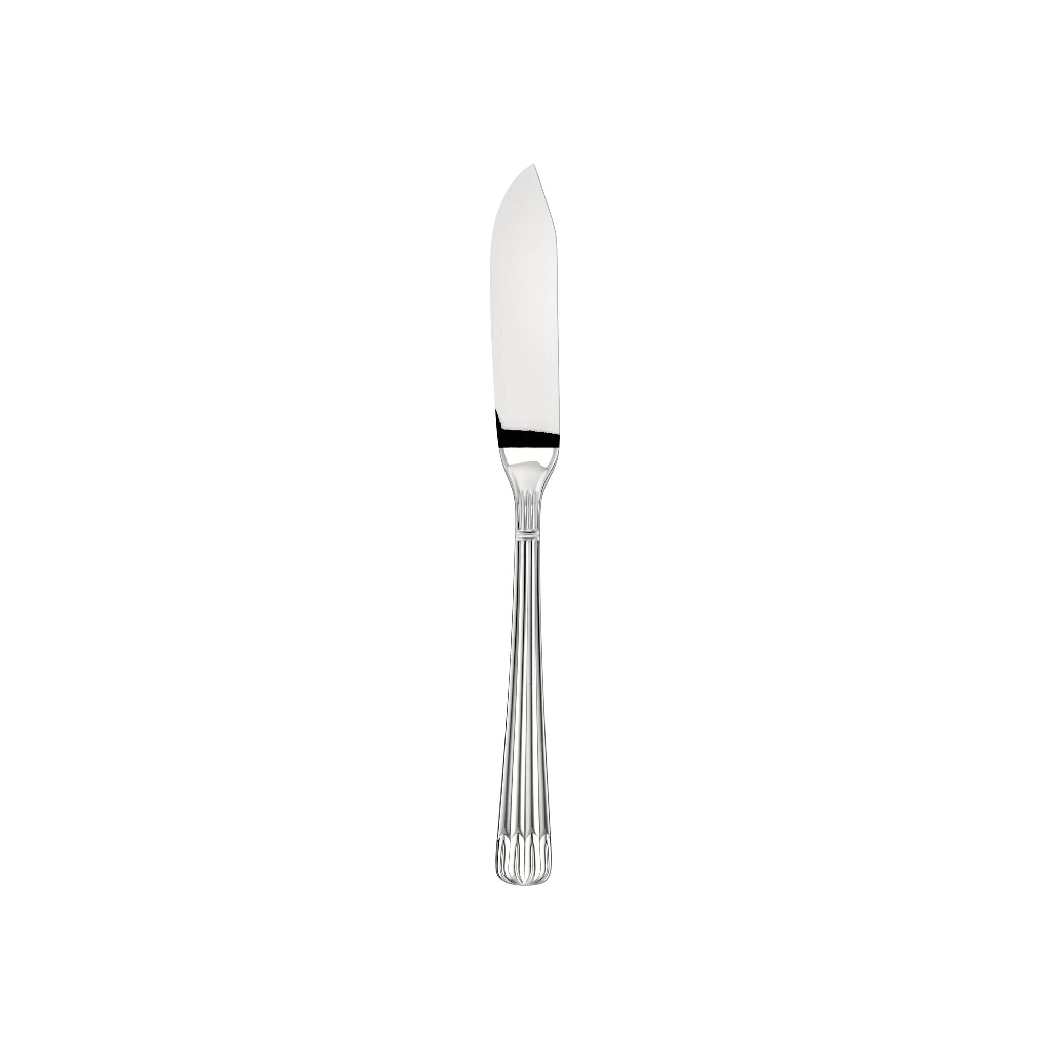 Christofle Osiris Stainless Steel Fish Knife in stainless steel on a white background
