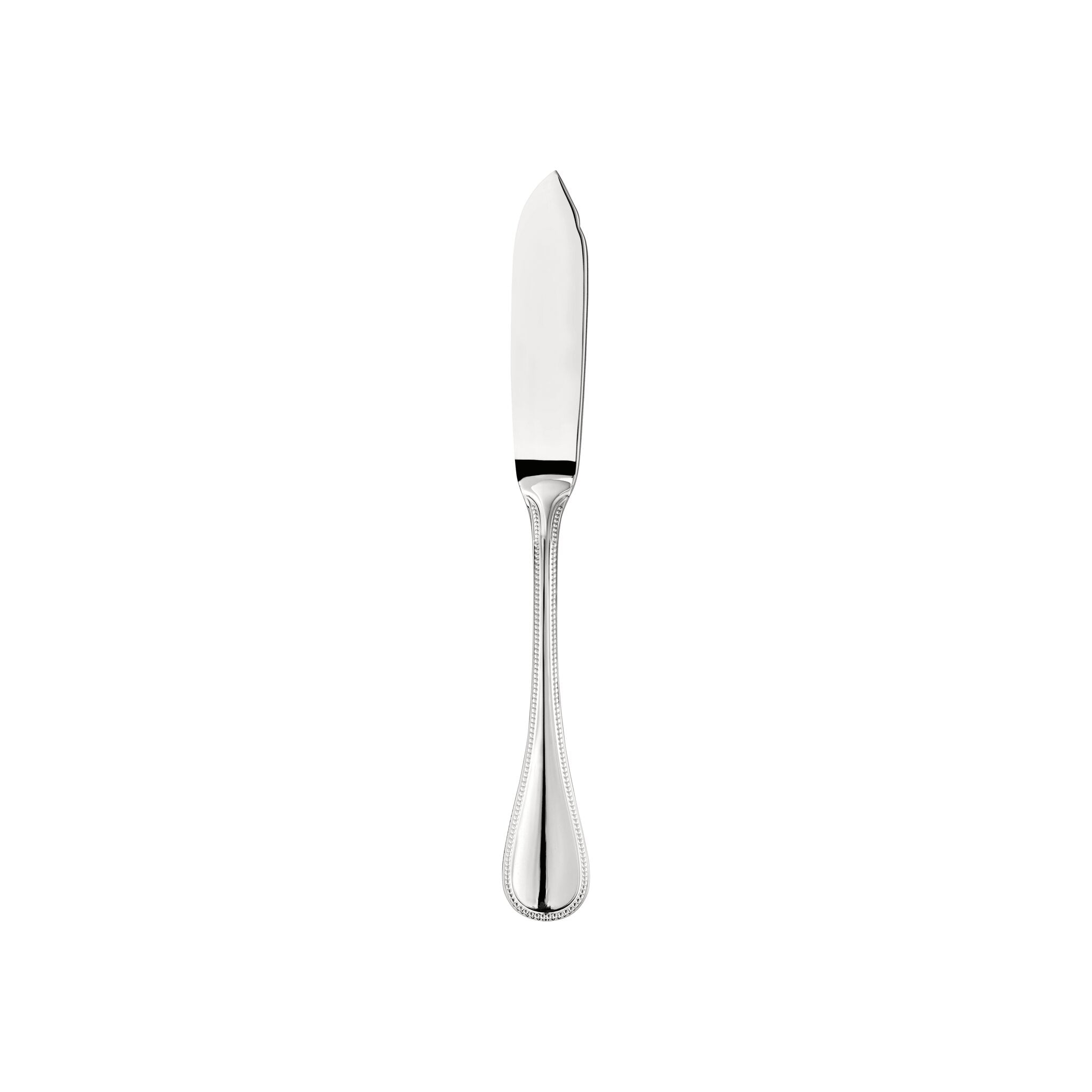 Christofle Stainless Steel Fish Knife in stainless steel on a white background
