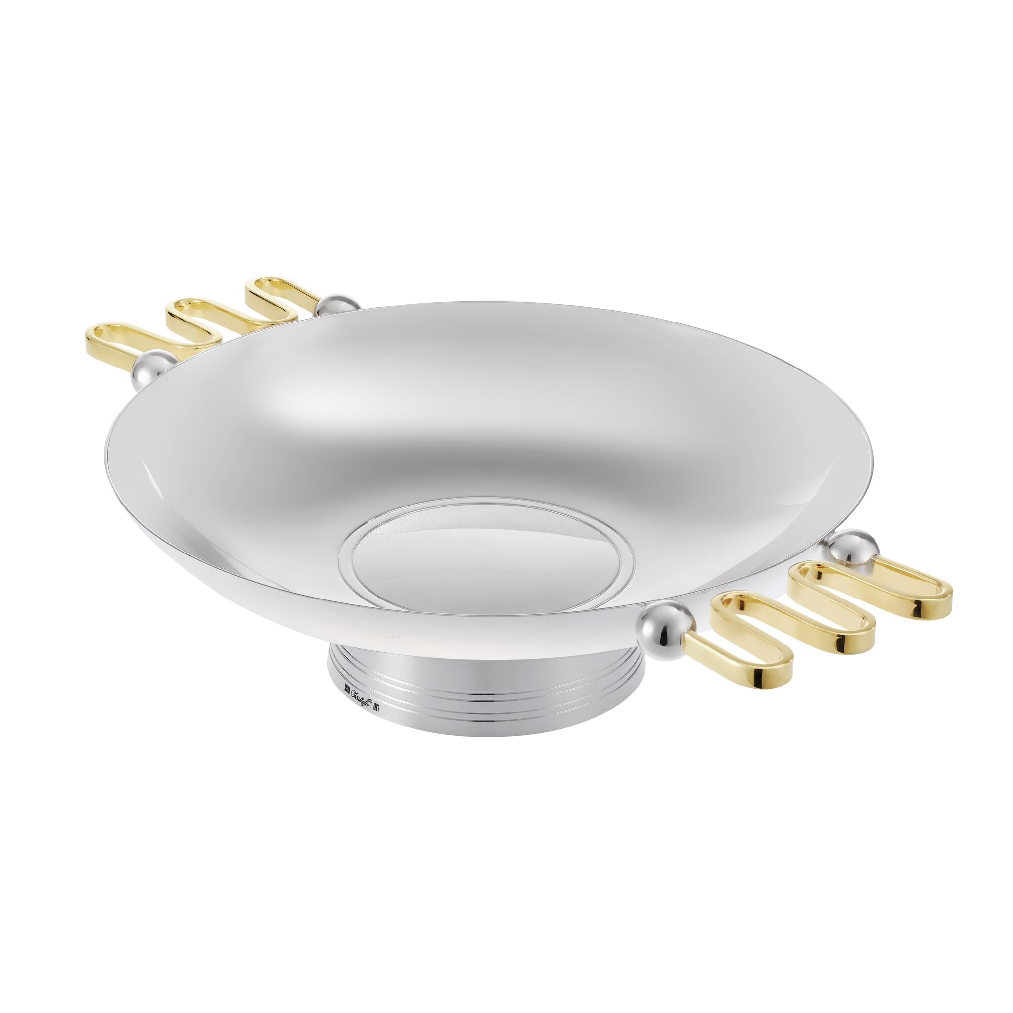 Christofle Fjerdingstad Silver-plated Centerpiece with Gilded Handles — additional view
