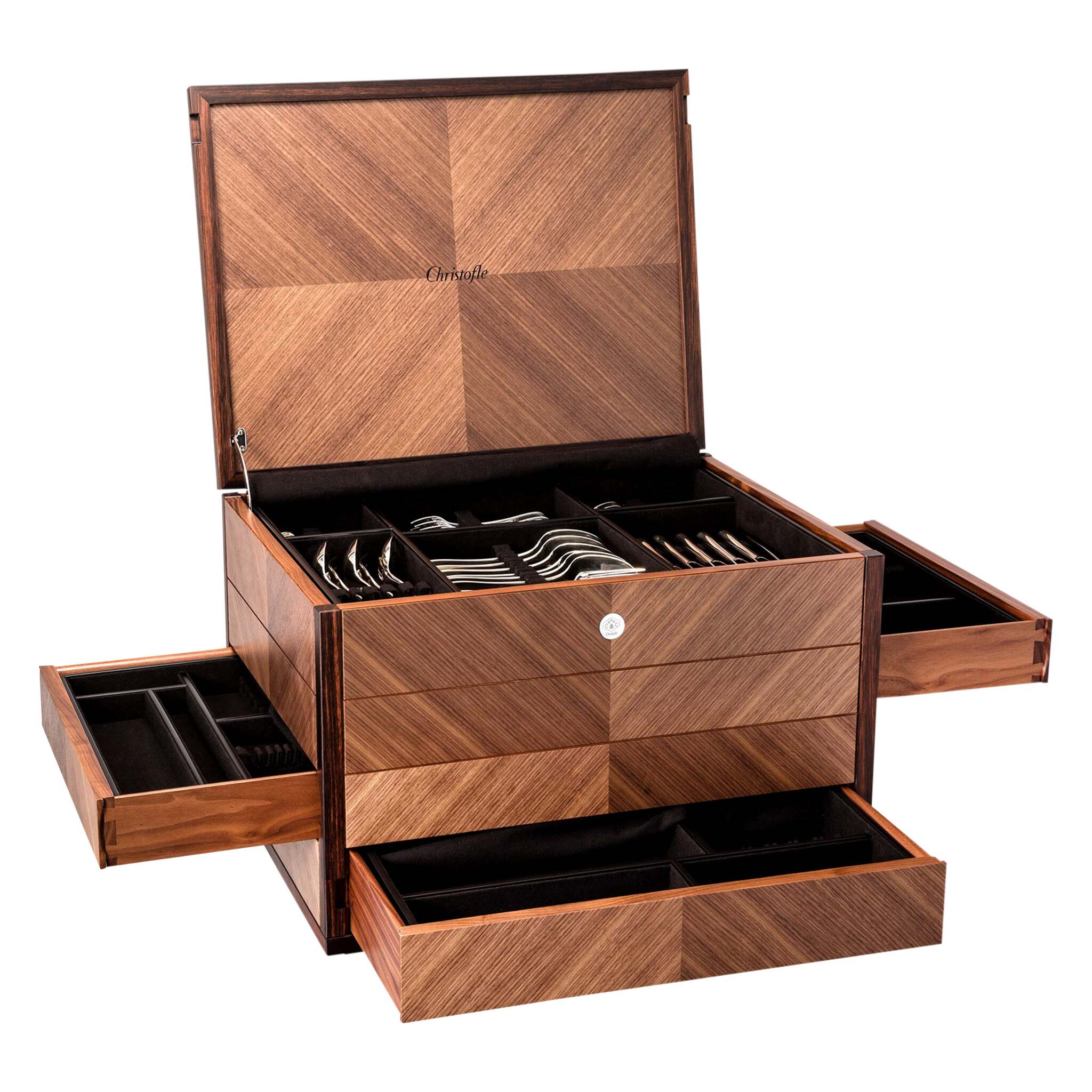 Christofle Prestige Chest, May Contain 165 Pieces, Sold Empty on a white background