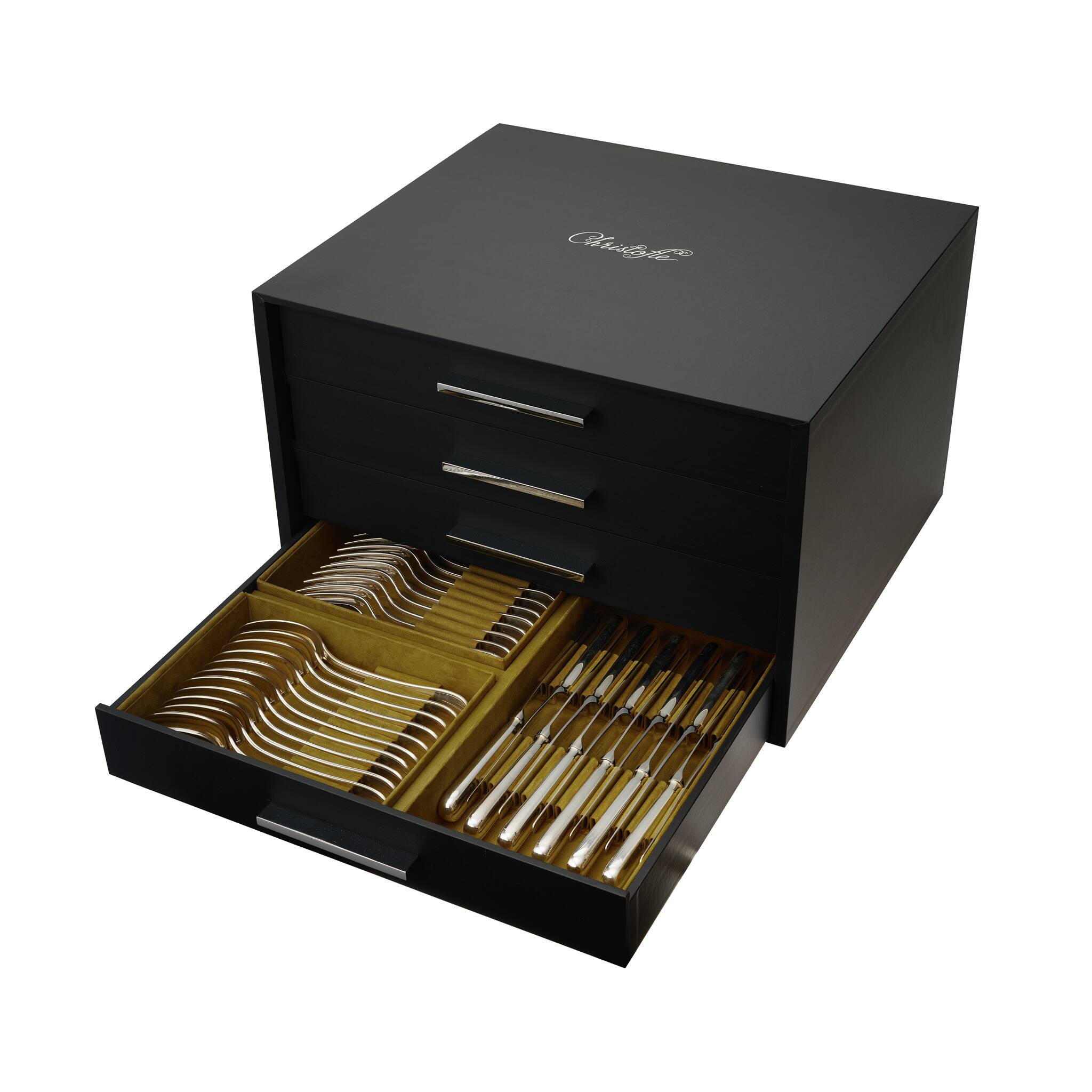 Christofle Albi Flatware Set for 12 People (110 Pieces) with Chest — additional view