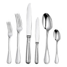 Christofle Malmaison Flatware Set for 12 People (110 Pieces) with Chest in silver-plate on a white background