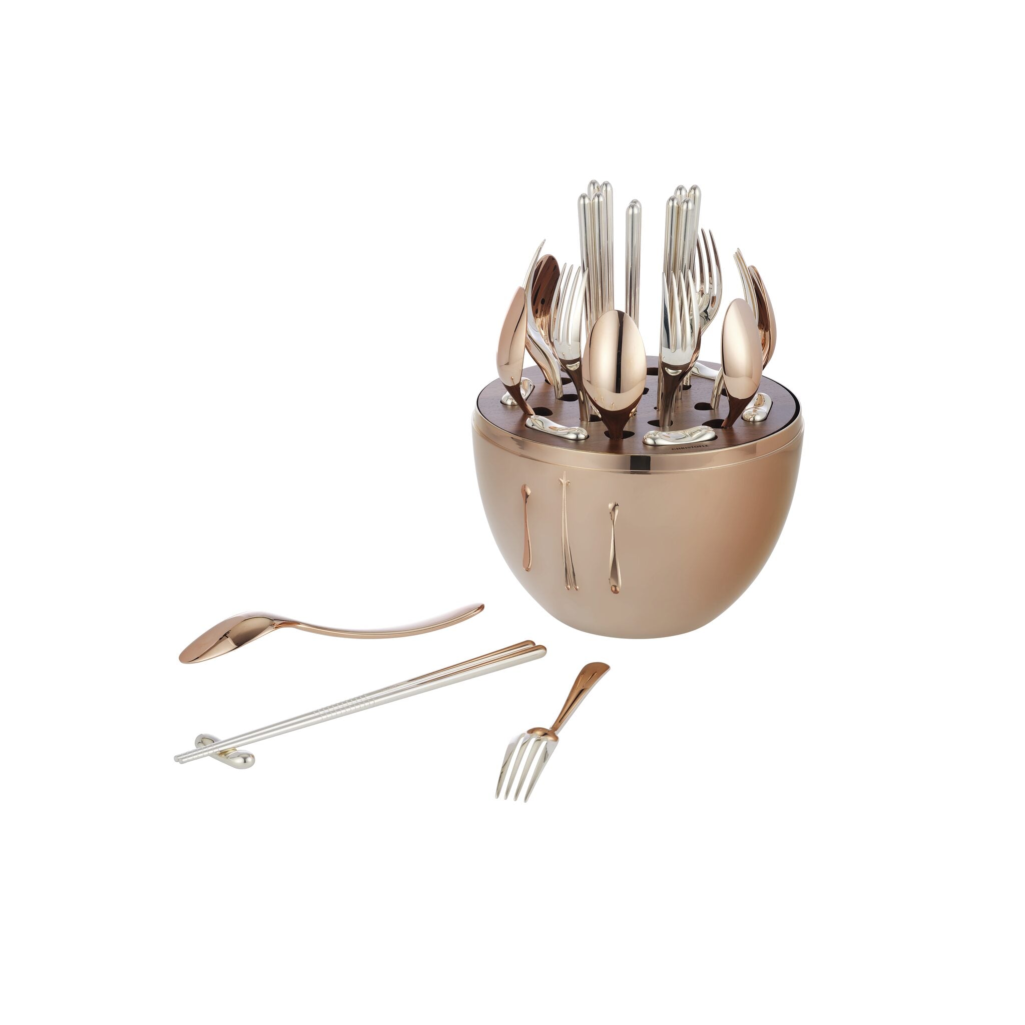 Christofle Mood 24-Piece Rose Gold Flatware Set for 6 People — additional view