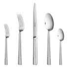 Christofle Flatware Set for 6 People (36 Pieces) Hudson Stainless Steel in stainless steel on a white background