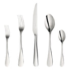 Christofle Flatware Set for 6 People (36 Pieces) Origine Stainless Steel in stainless steel on a white background