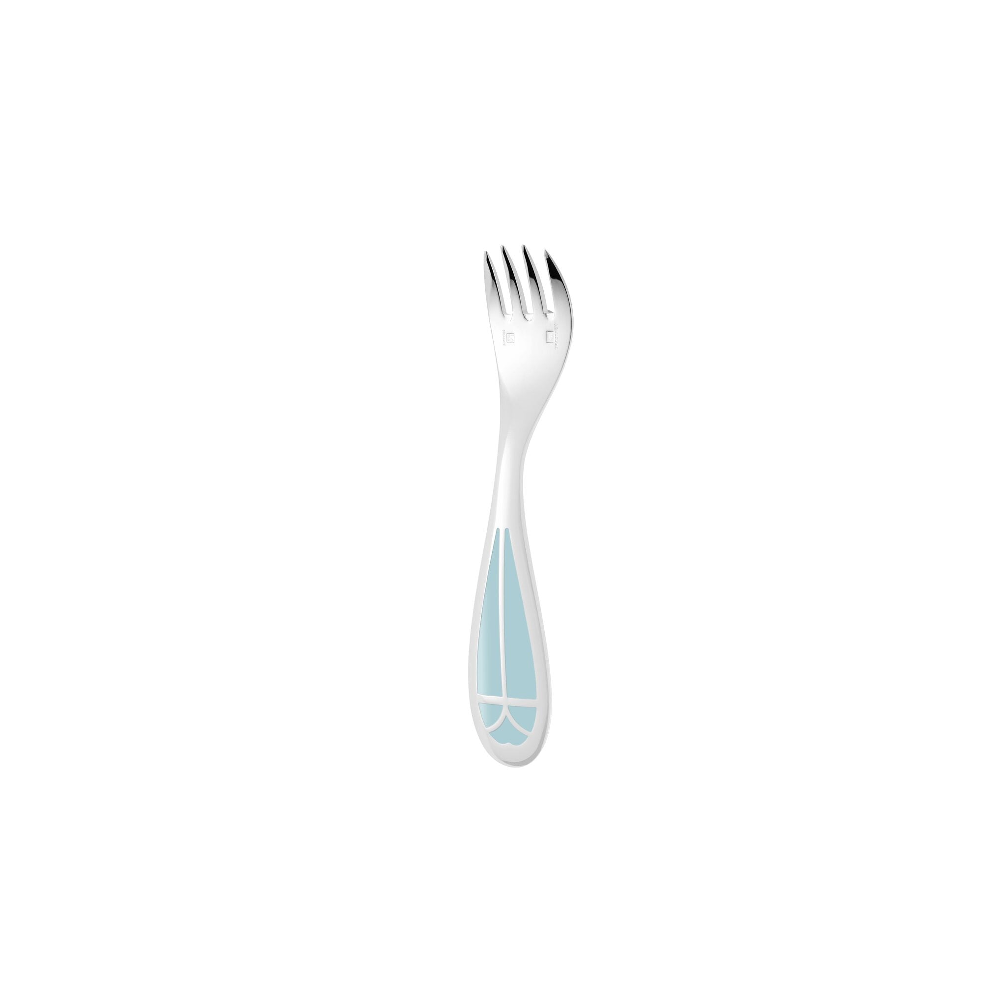 Christofle Talisman Silver-Plated Baby Spoon & Fork Set - Ice Blue — additional view