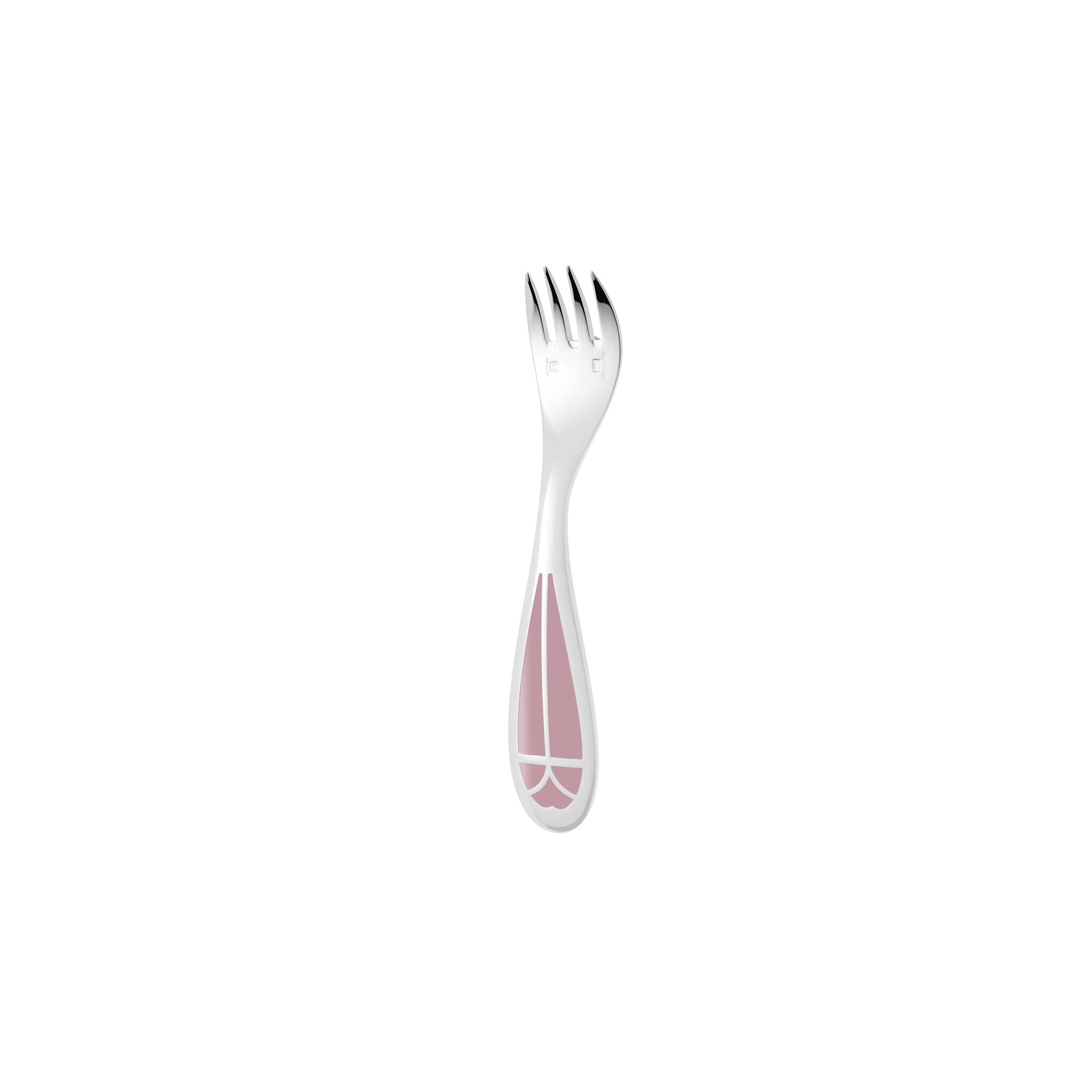 Christofle Talisman Silver-Plated Baby Spoon & Fork Set - Rose Quartz — additional view