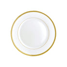 Christofle Malmaison Gilded Porcelain Bread Plate in porcelain on a white background