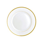 Christofle Malmaison Gilded Porcelain Dessert Plate in porcelain on a white background
