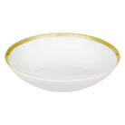 Christofle Malmaison Gilded Porcelain Soup Cereal Bowl in porcelain on a white background