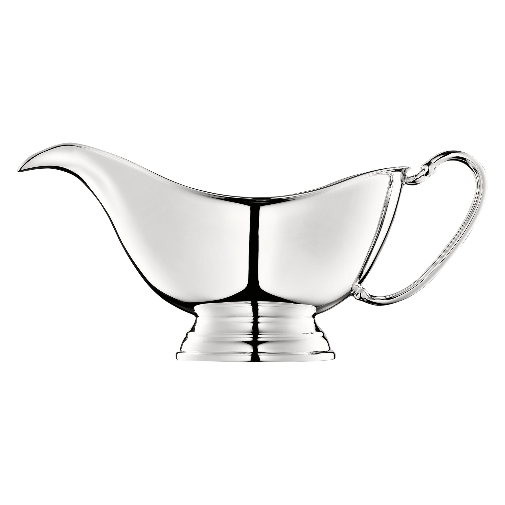 Christofle Albi Silver-Plated Gravy Boat - Medium in silver-plate on a white background