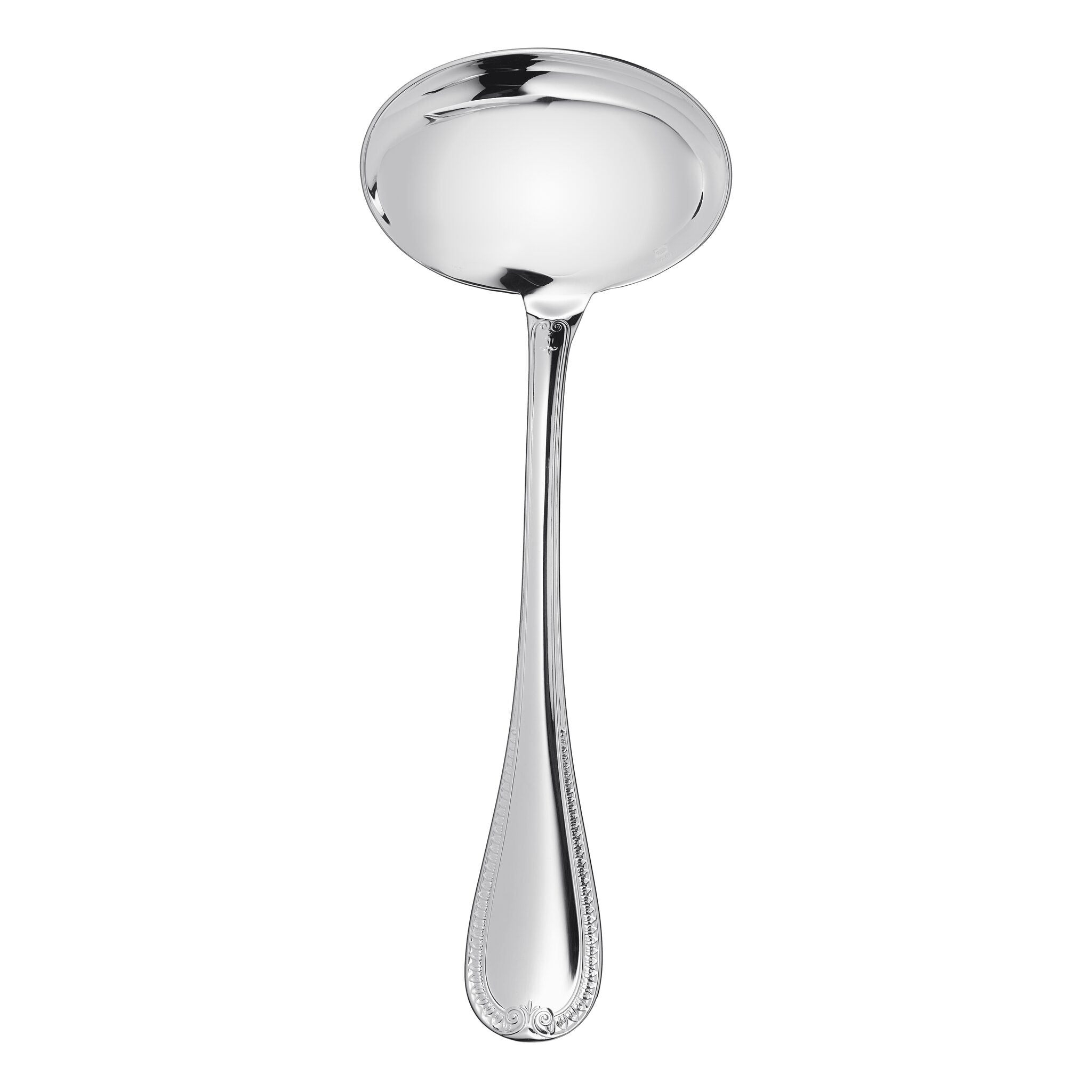 Christofle Malmaison Silver-Plated Gravy Ladle in silver-plate on a white background