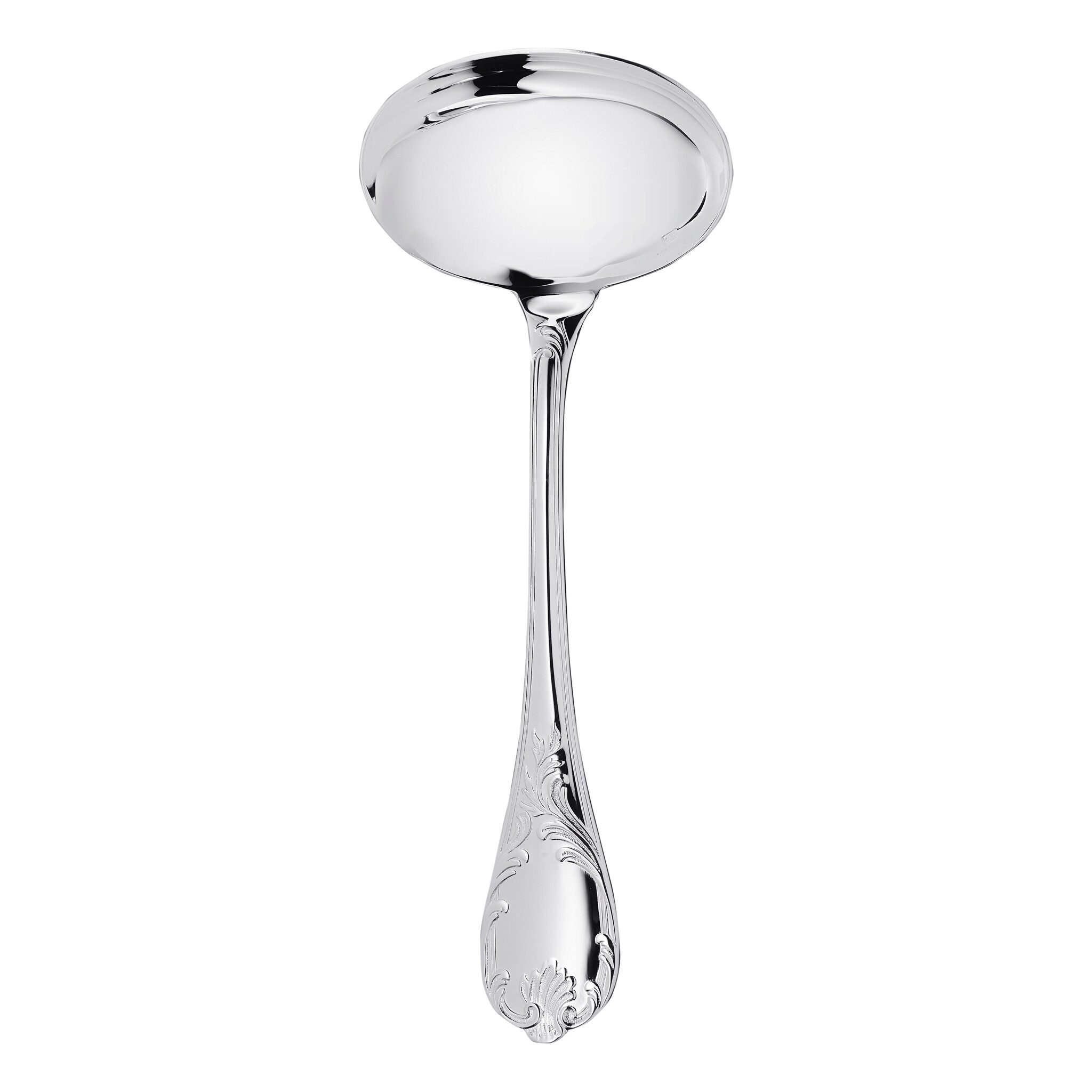 Christofle Marly Silver-Plated Gravy Ladle in silver-plate on a white background
