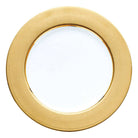 Christofle Guilloché Gold Porcelain Charger Plate on a white background