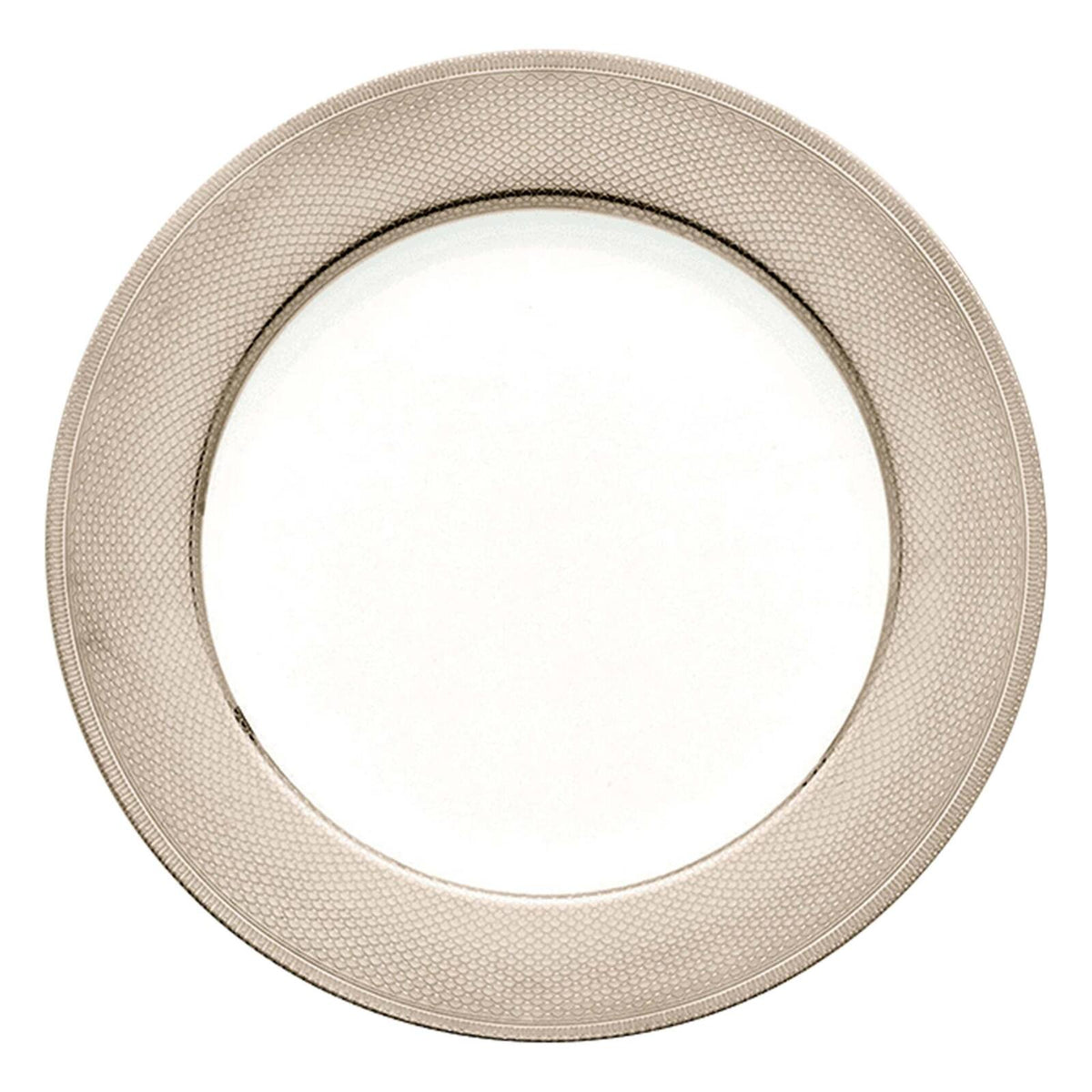 Christofle Guilloché Platinum Porcelain Charger Plate on a white background