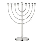 Christofle Silver-Plated Hanukkah Menorah in silver-plate on a white background