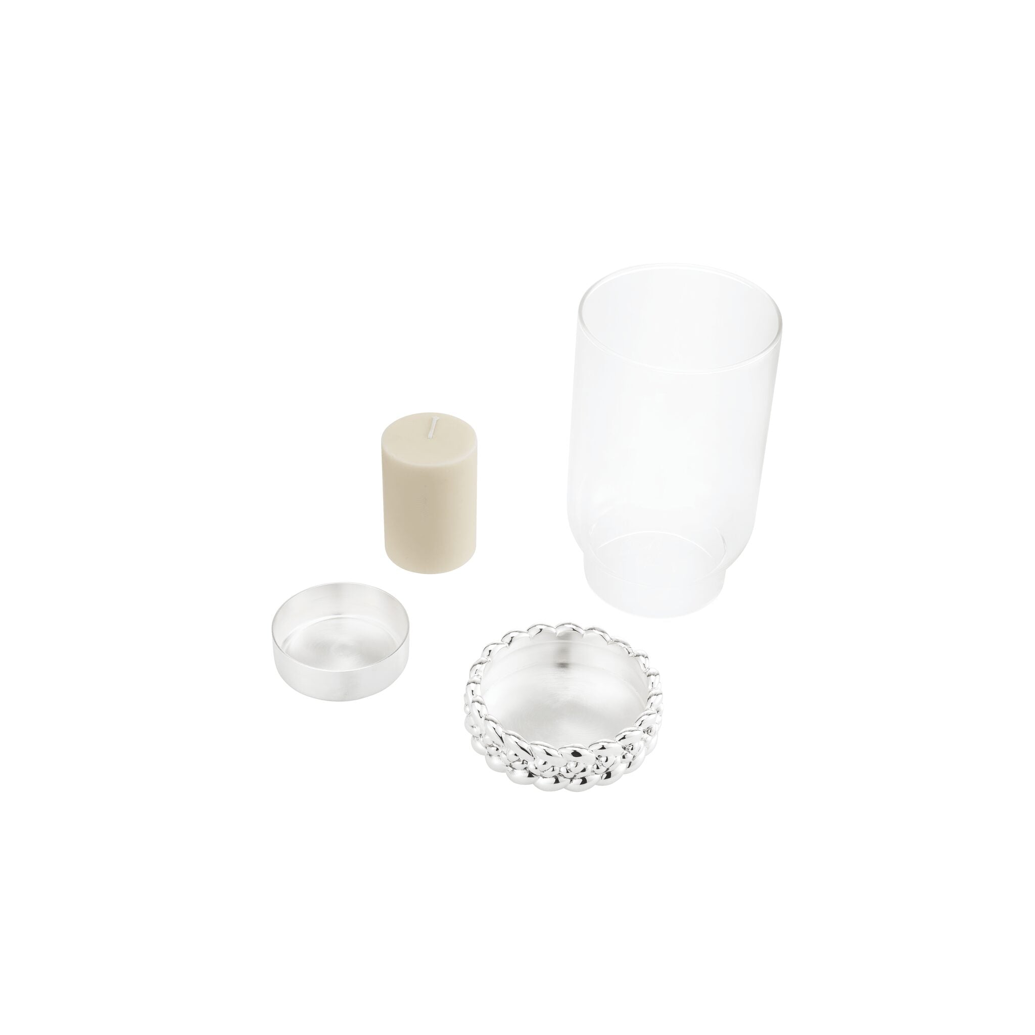 Christofle Babylone Borosilicate Glass Silver-Plated Hurricane — additional view