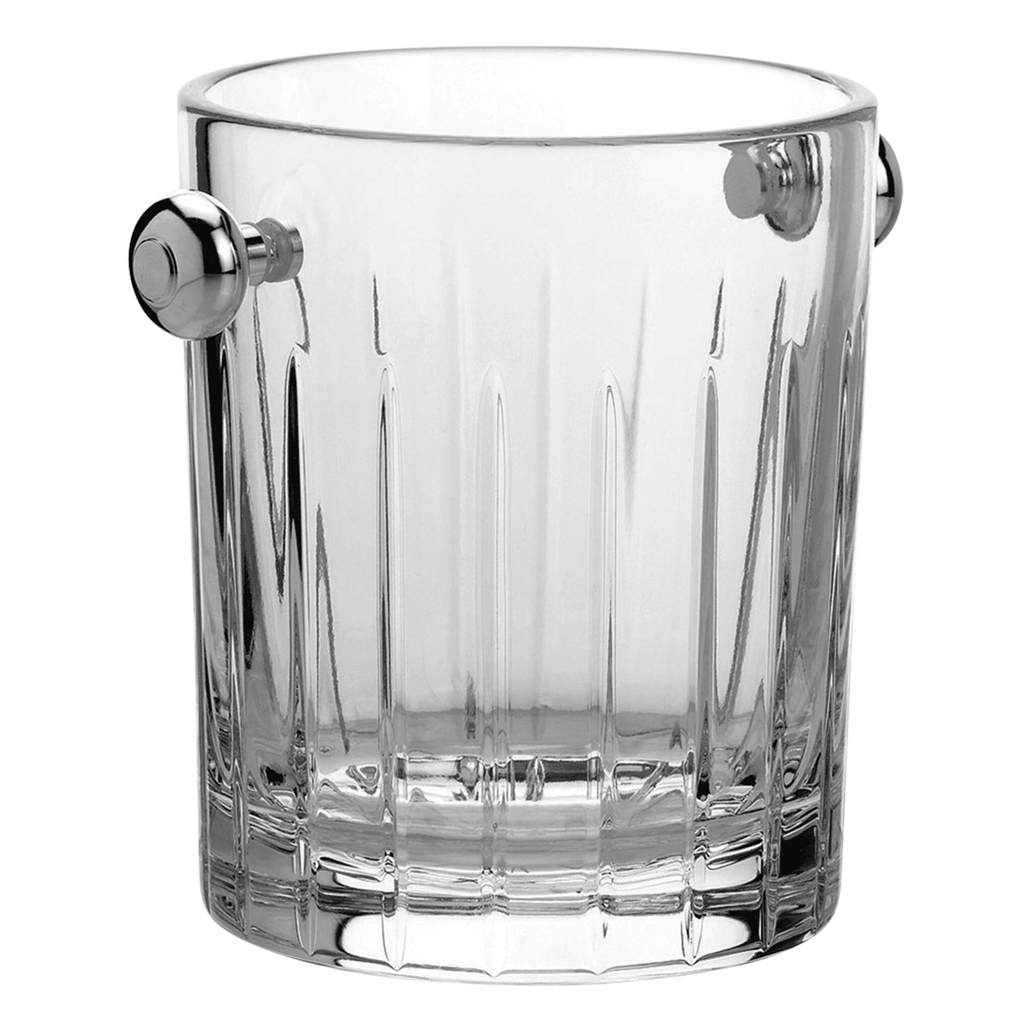 Christofle Iriana Crystal Ice Bucket in crystal on a white background