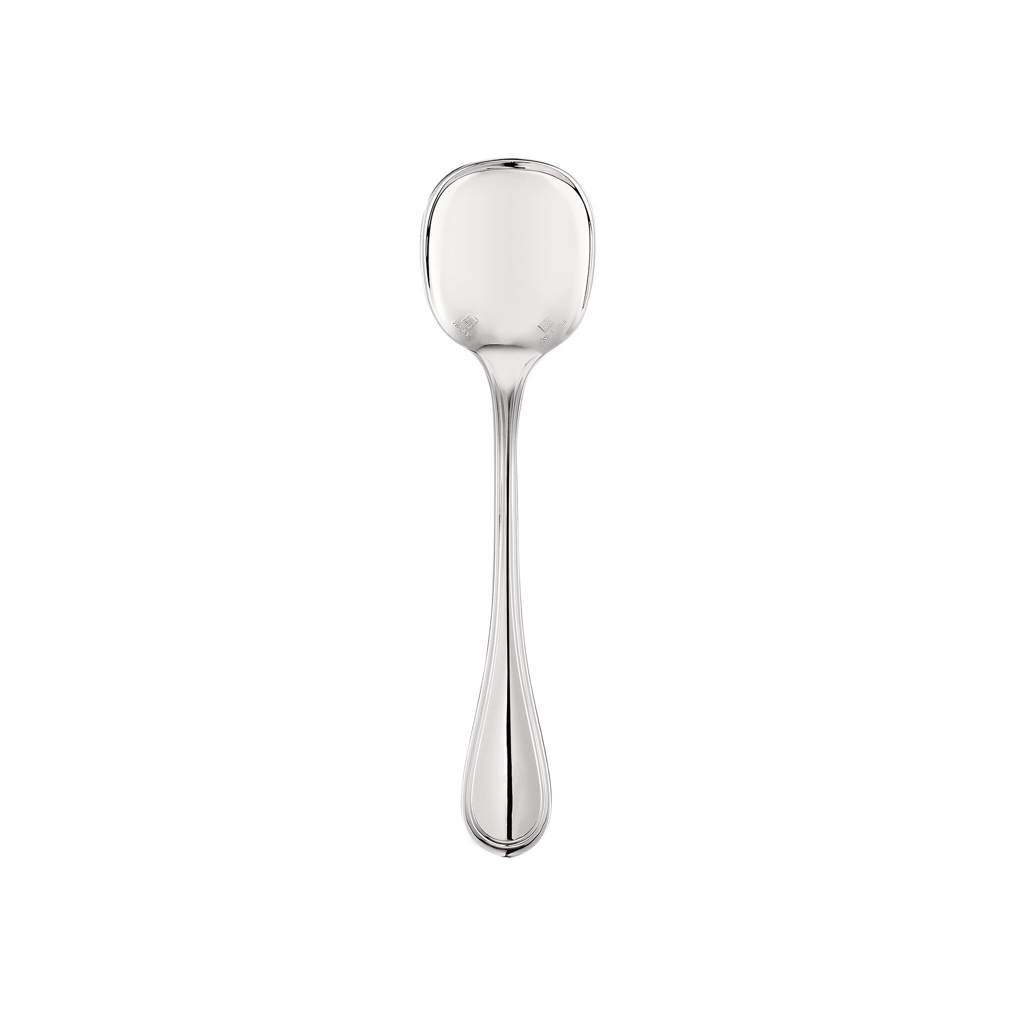 Christofle Albi Silver-Plated Ice Cream Spoon in silver-plate on a white background