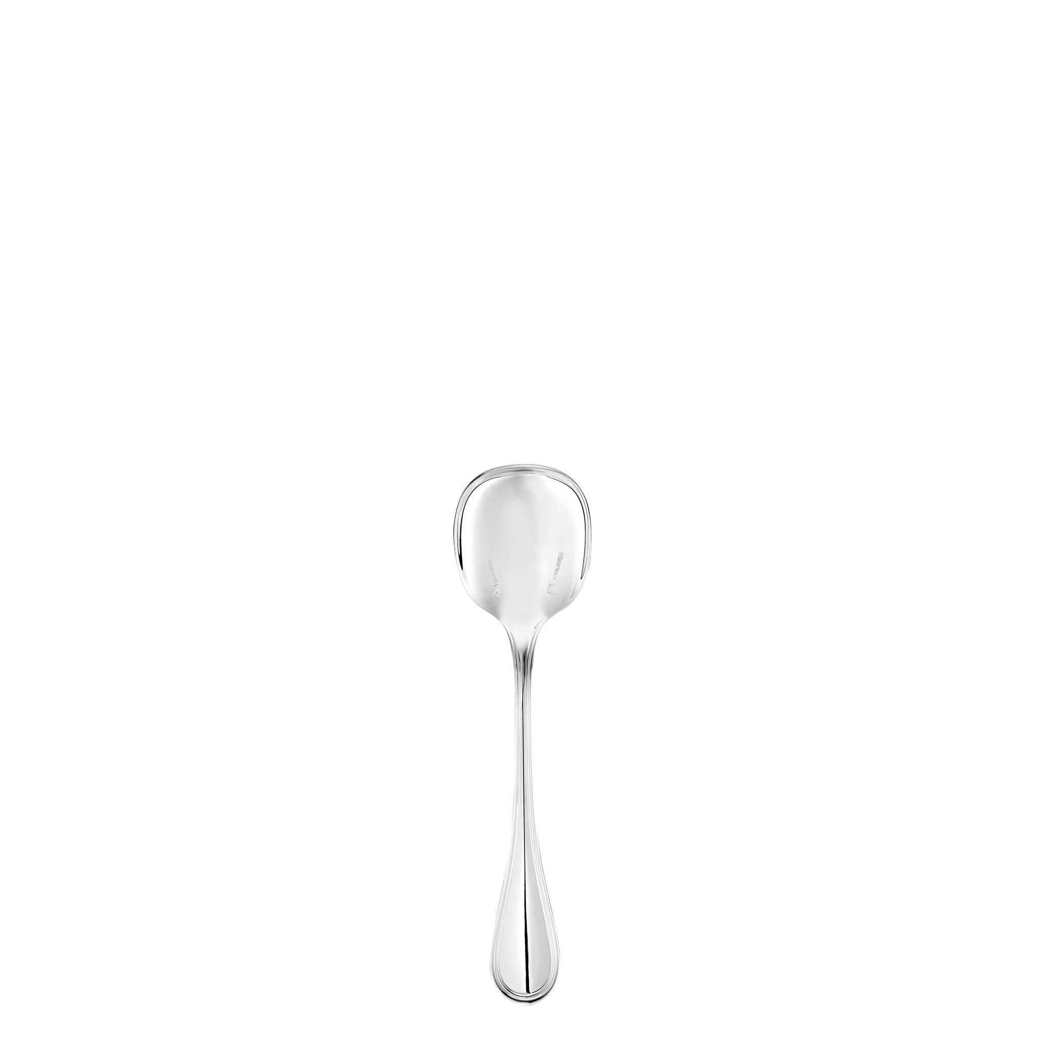 Christofle Sterling Silver Ice Cream Spoon in sterling silver on a white background
