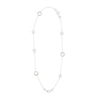 Christofle Idole de Christofle Sterling Silver Multi-Ring Layering Necklace on a white background