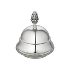 Christofle Malmaison Silver-Plated Personal Butter Dish in silver-plate on a white background