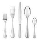 Christofle Albi 5-Piece Flatware Set in stainless steel on a white background