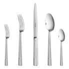 Christofle Hudson 5-Piece Stainless Steel Flatware Set in stainless steel on a white background