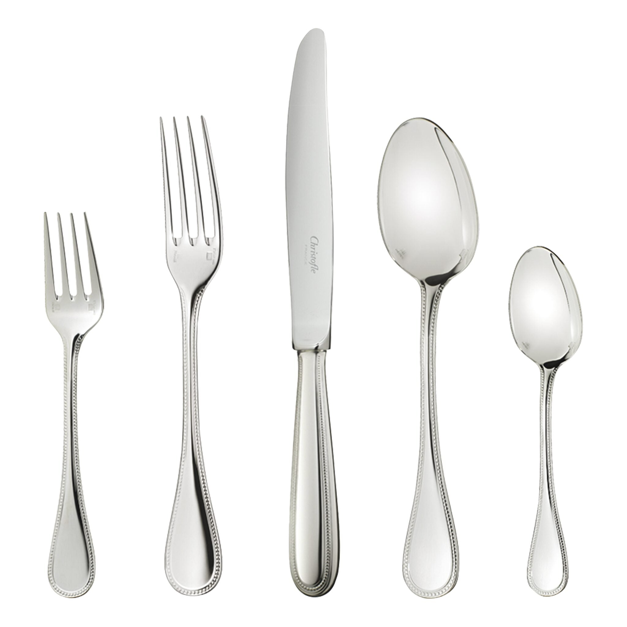 Christofle Perles Silver-Plated 5-Piece Flatware Set — additional view