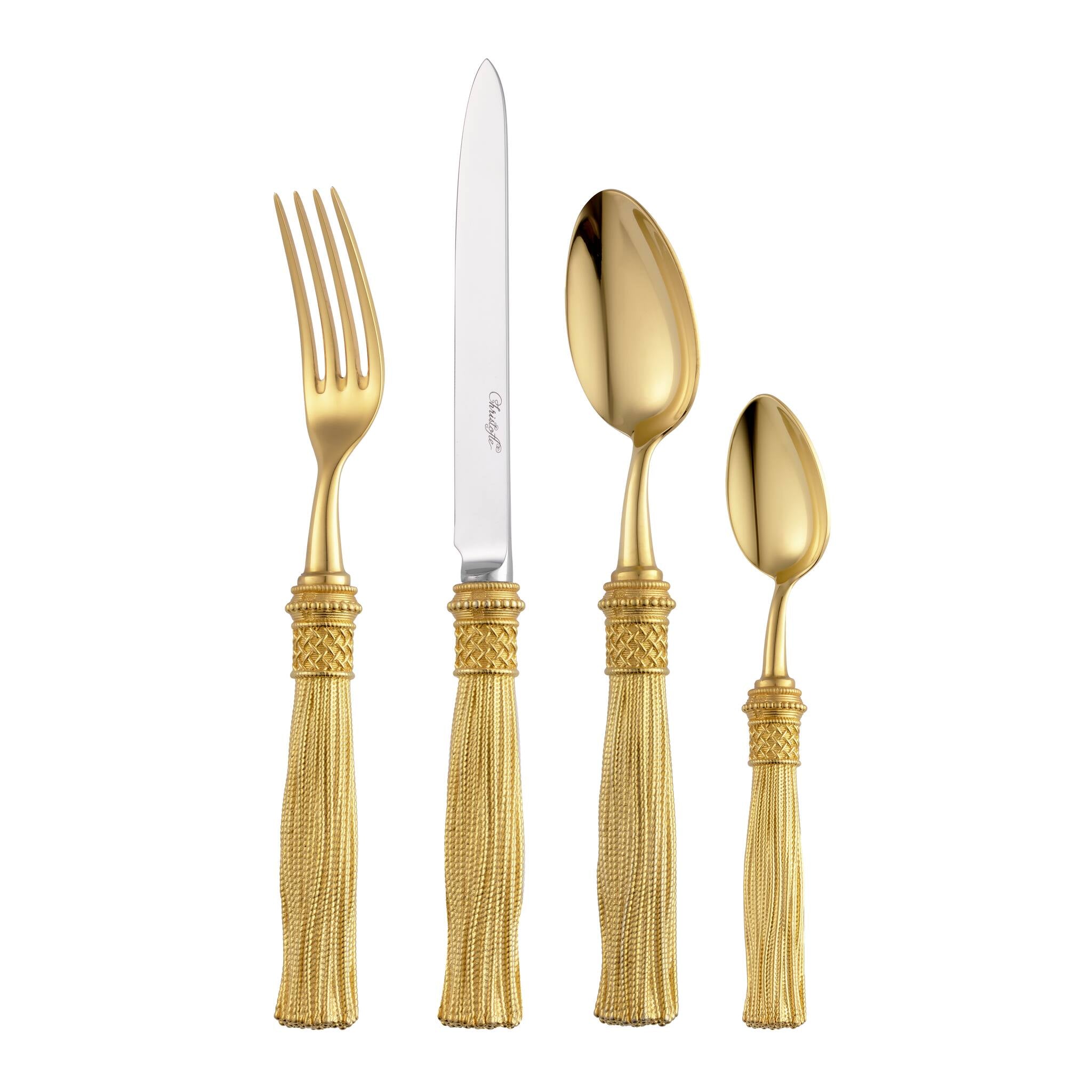 Christofle Pompon 4-piece Silver-plated Gilded Individual Place Settings — additional view
