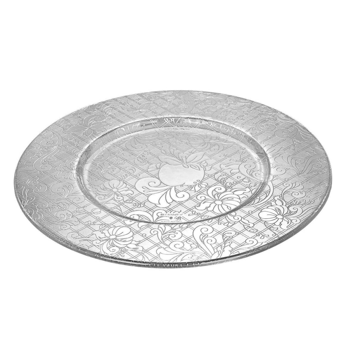 Christofle Jardin d'Eden Silver-Plated Charger Plate on a white background